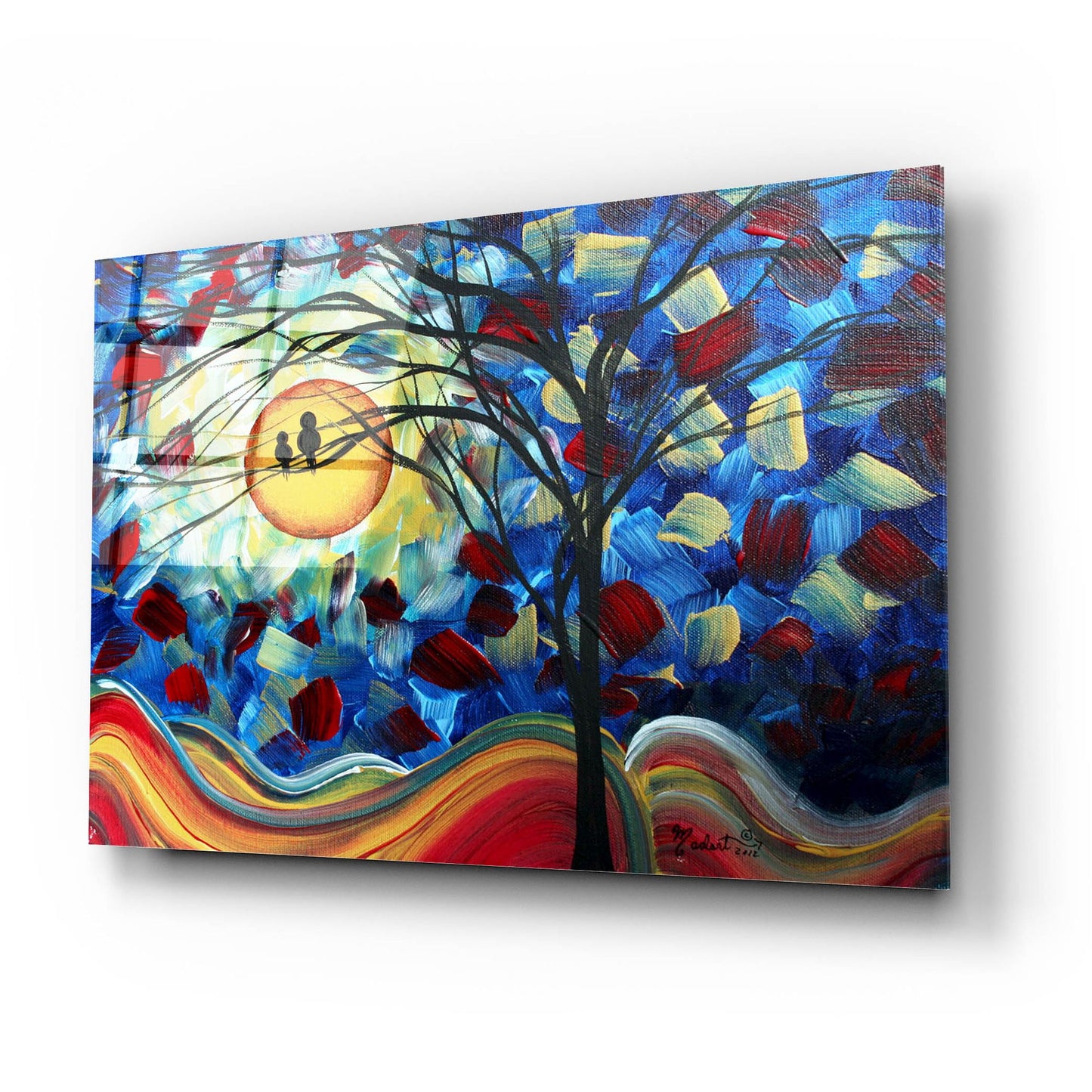 Epic Art 'Baby Bird' by Megan Duncanson, Acrylic Glass Wall Art,24x16