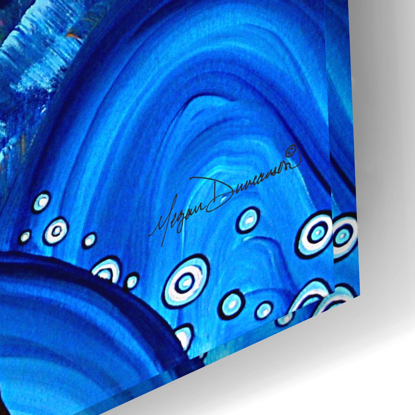 Epic Art 'Blue Essence' by Megan Duncanson, Acrylic Glass Wall Art,24x16