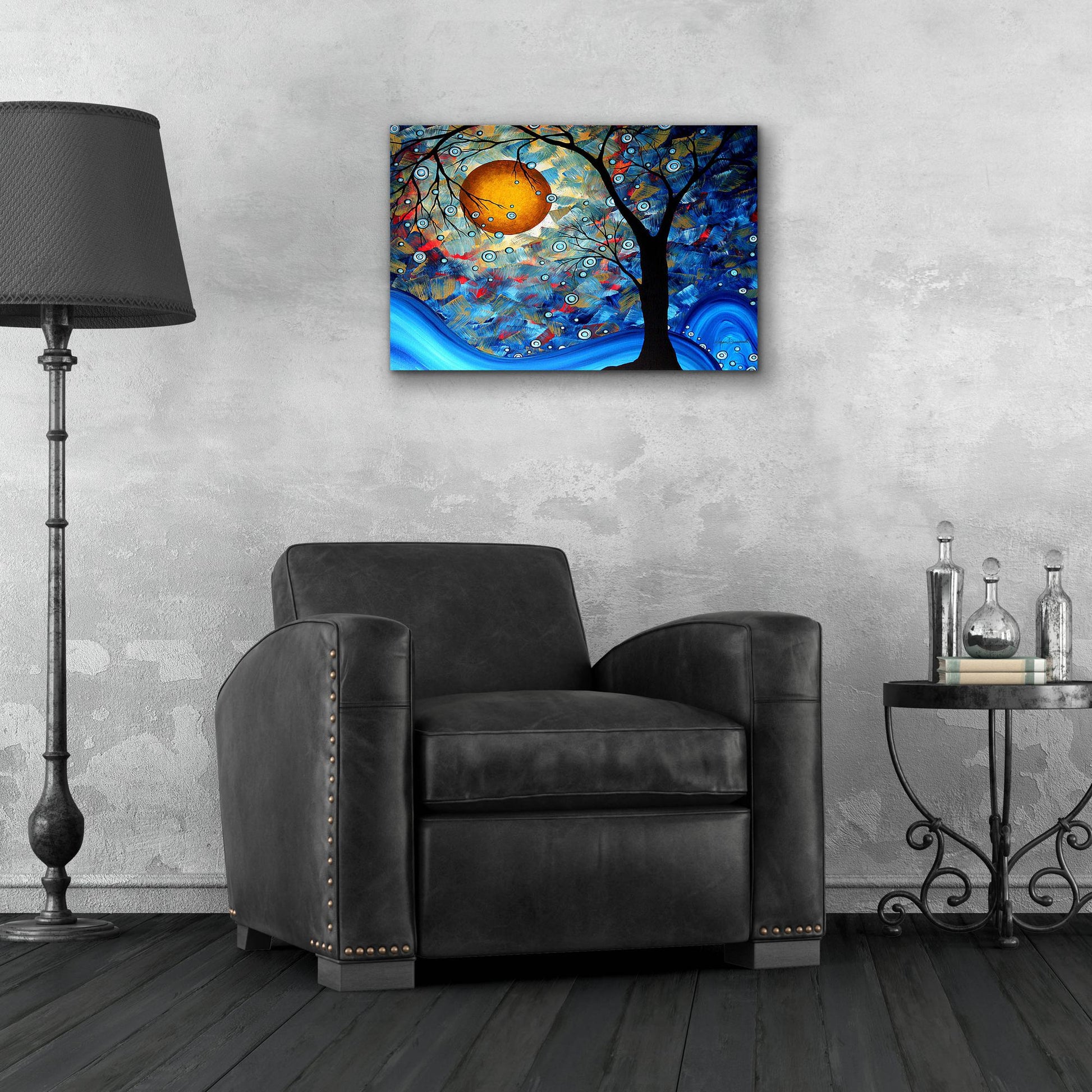 Epic Art 'Blue Essence' by Megan Duncanson, Acrylic Glass Wall Art,24x16