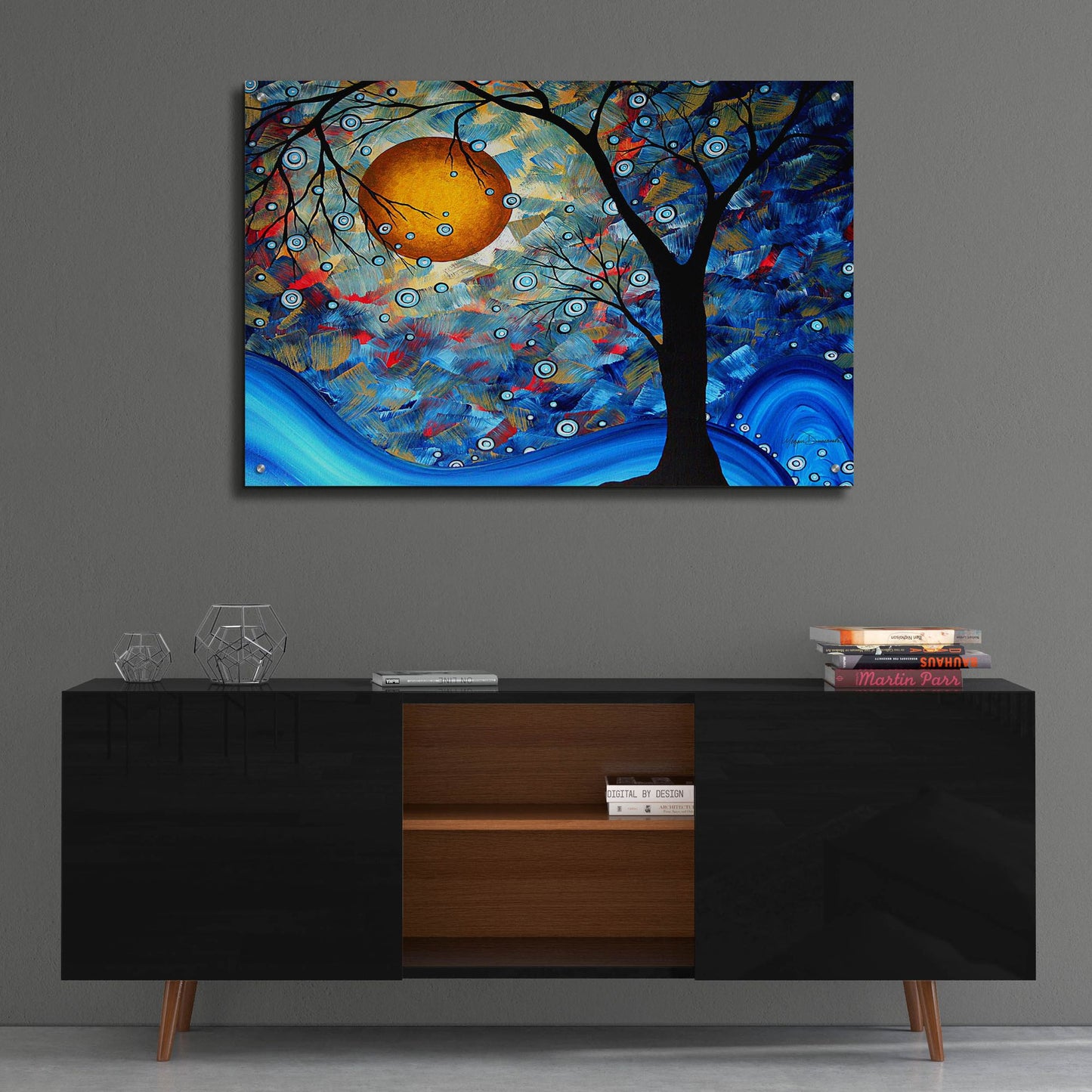 Epic Art 'Blue Essence' by Megan Duncanson, Acrylic Glass Wall Art,36x24