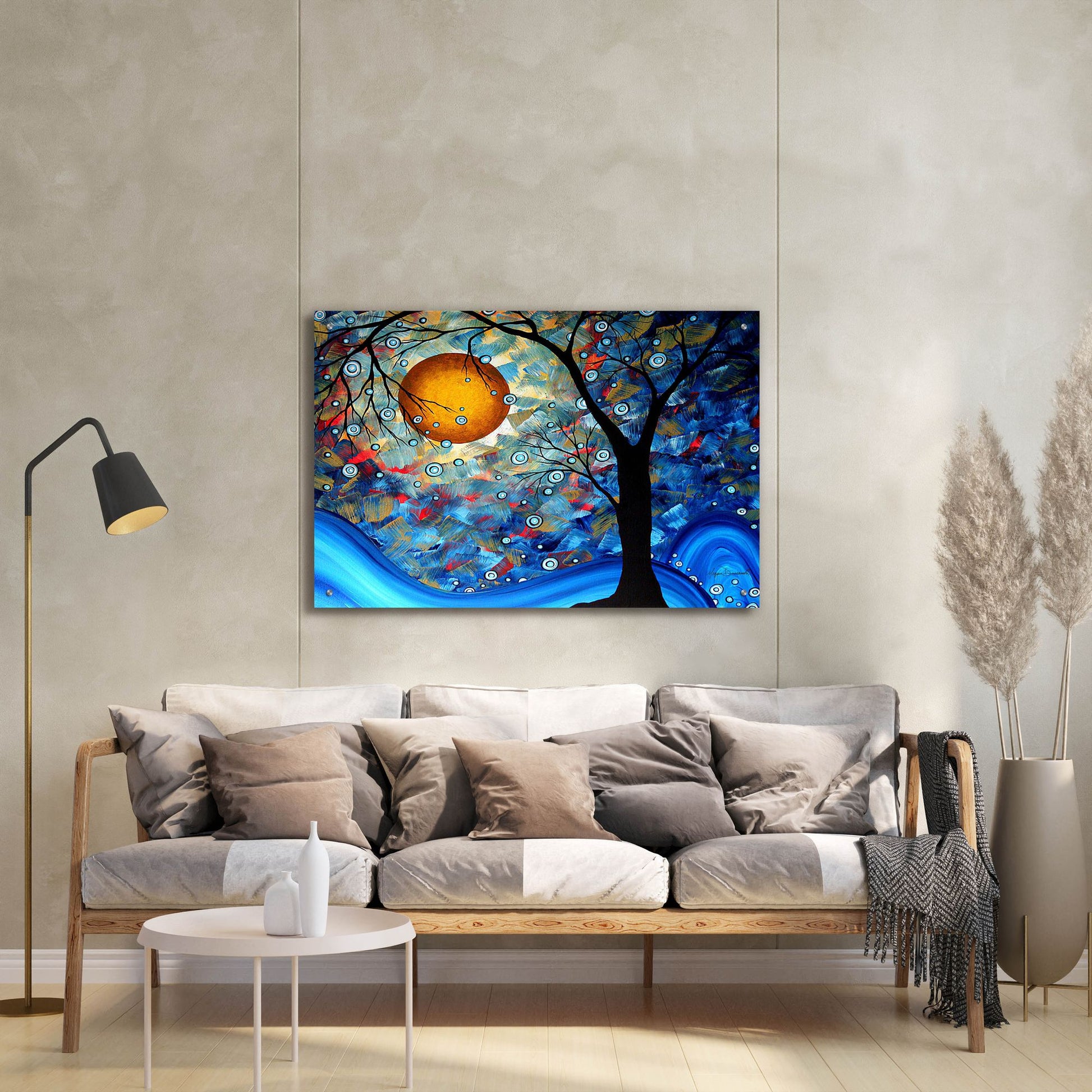 Epic Art 'Blue Essence' by Megan Duncanson, Acrylic Glass Wall Art,36x24