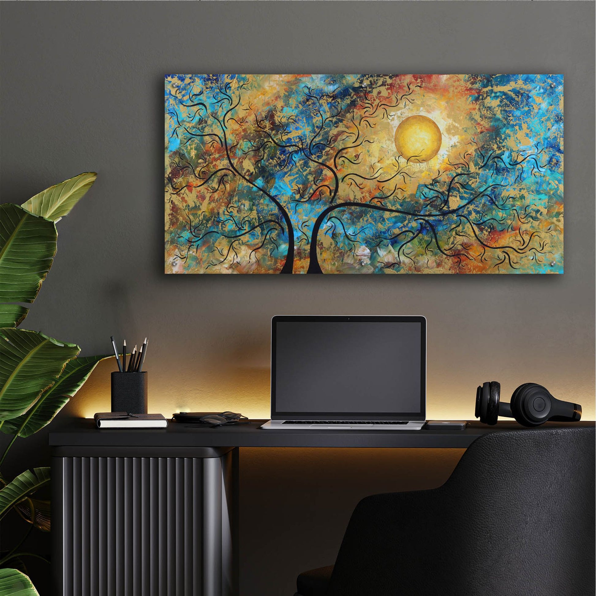 Epic Art 'Breathtaking' by Megan Duncanson, Acrylic Glass Wall Art,48x24