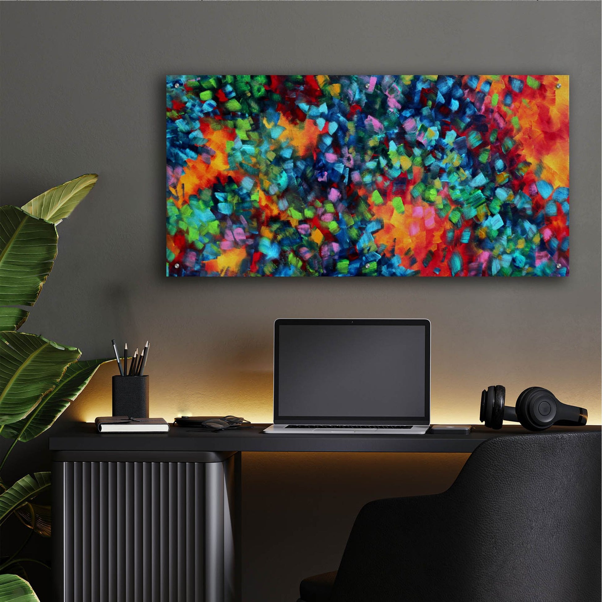 Epic Art 'Color Blast' by Megan Duncanson, Acrylic Glass Wall Art,48x24