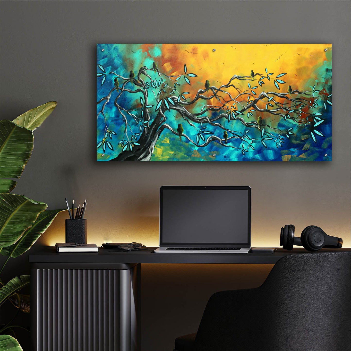 Epic Art 'Dream Watchers' by Megan Duncanson, Acrylic Glass Wall Art,48x24