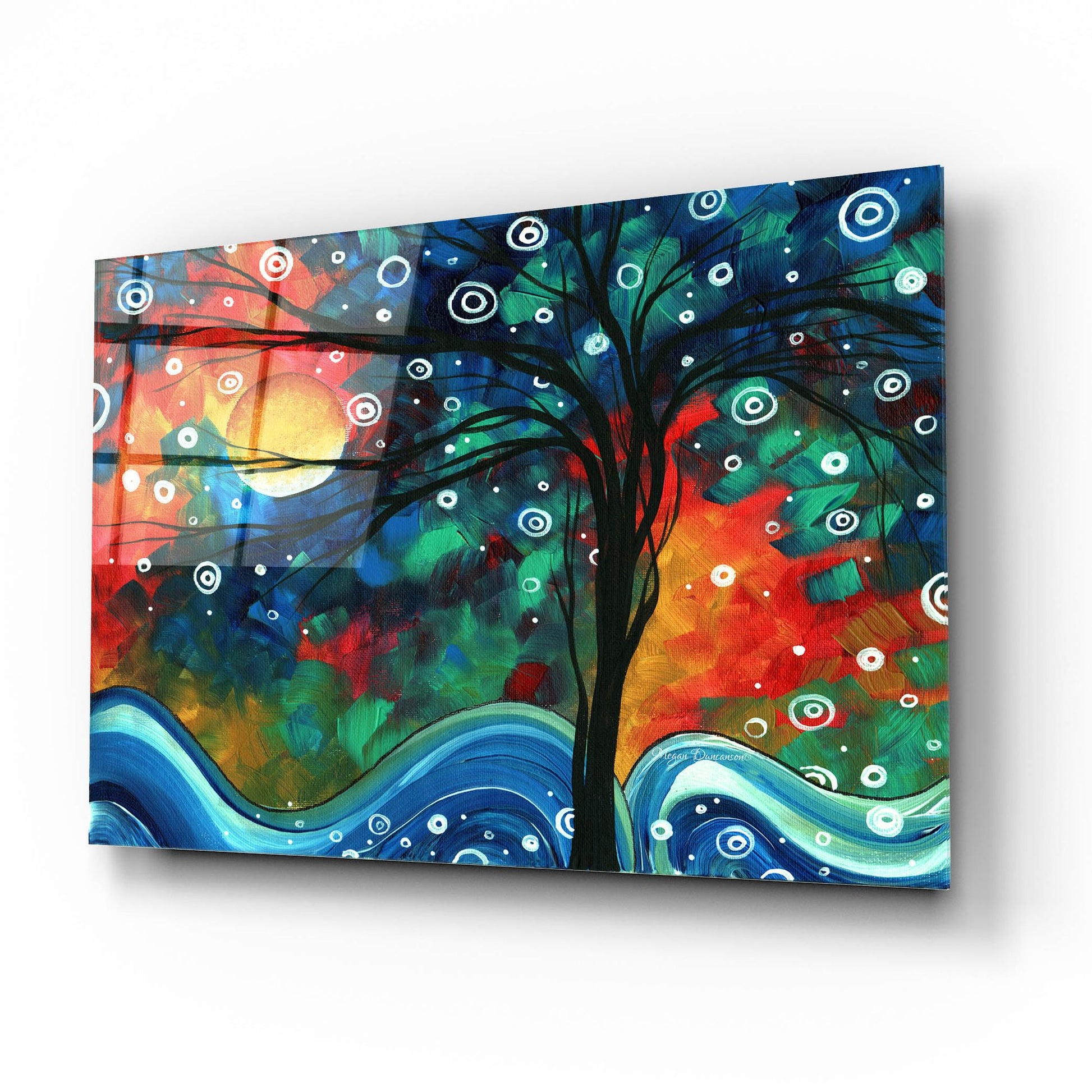 Epic Art 'First Snow Fall' by Megan Duncanson, Acrylic Glass Wall Art,16x12