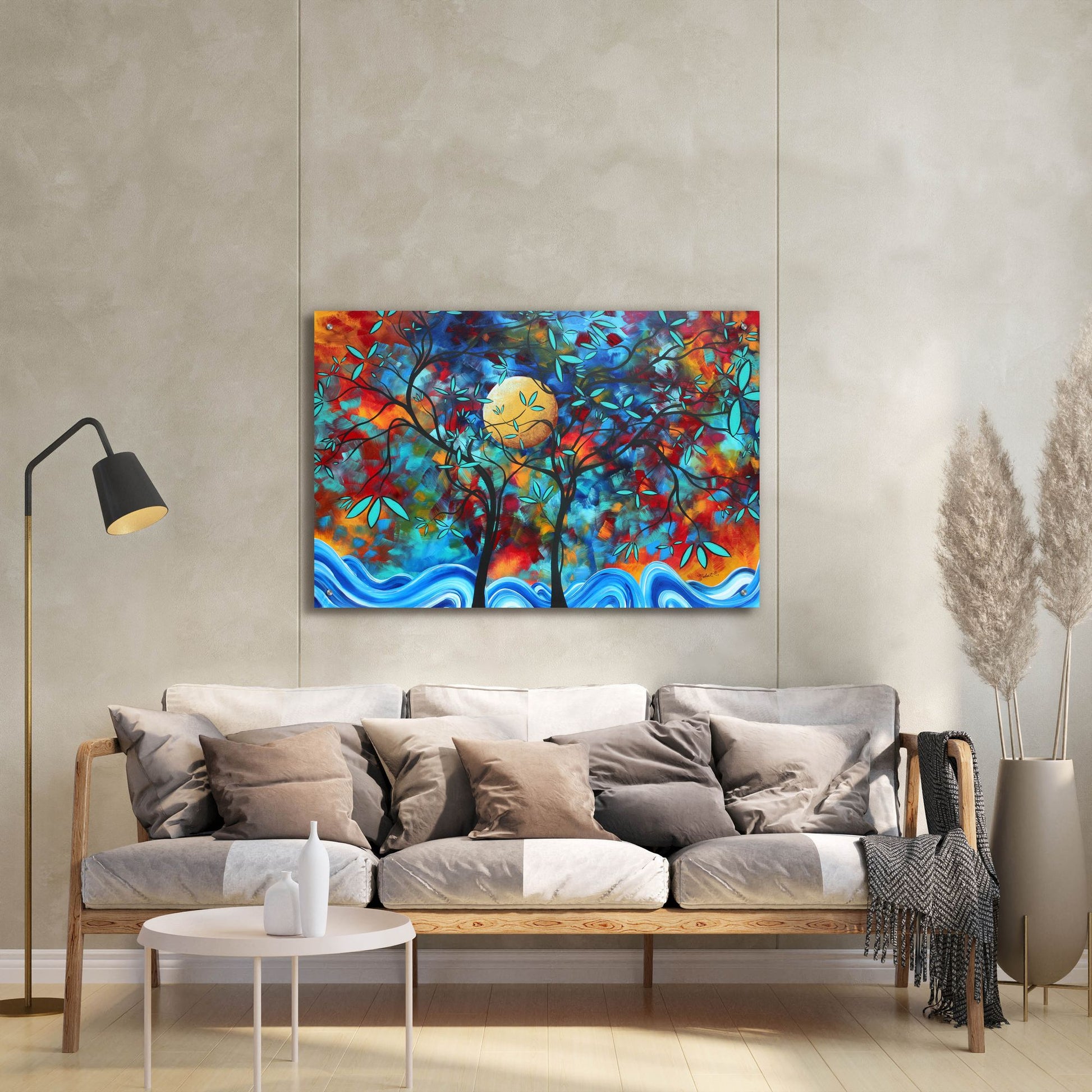 Epic Art 'Lover's Moon' by Megan Duncanson, Acrylic Glass Wall Art,36x24