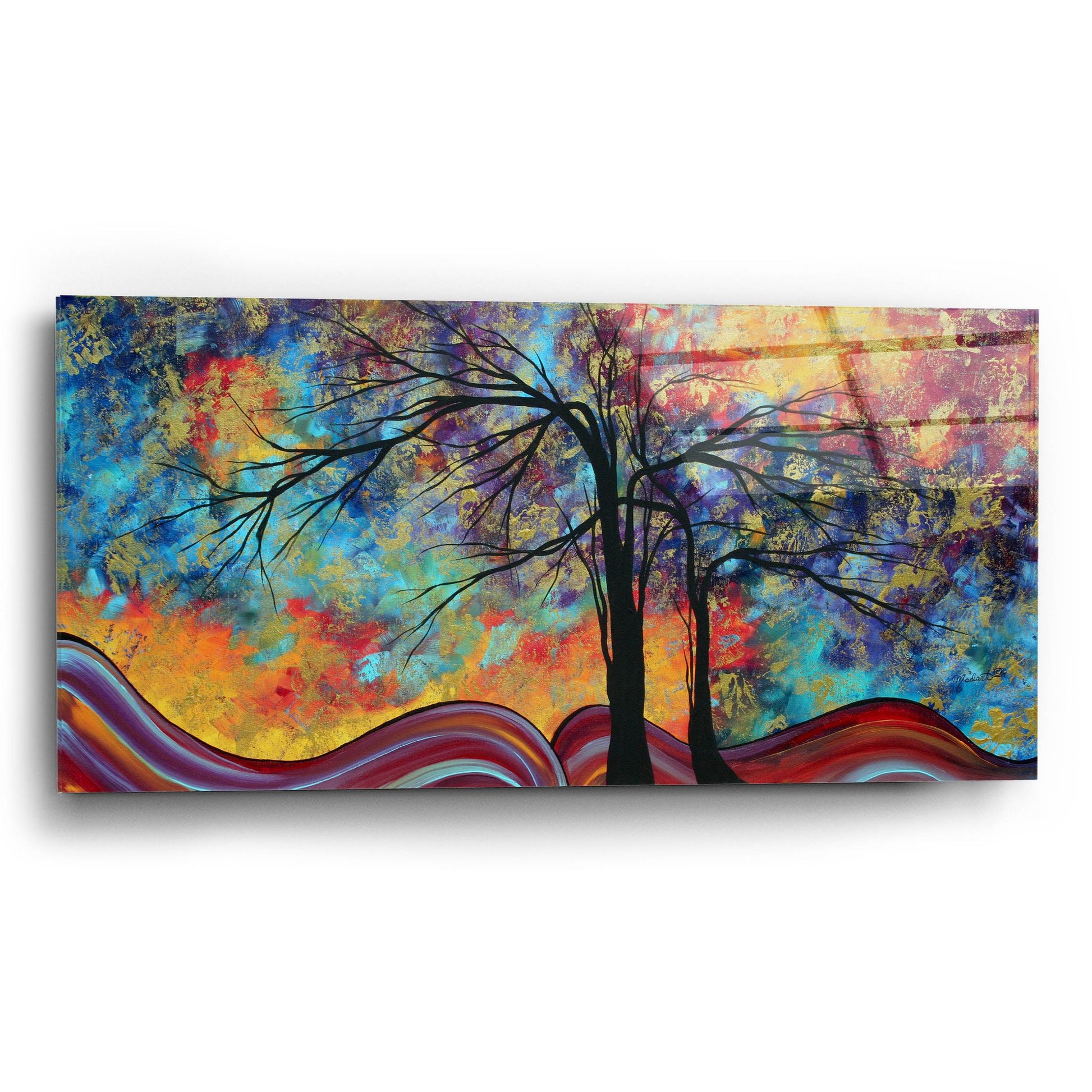 Epic Art 'Colorful Inspiration' by Megan Duncanson, Acrylic Glass Wall Art,24x12