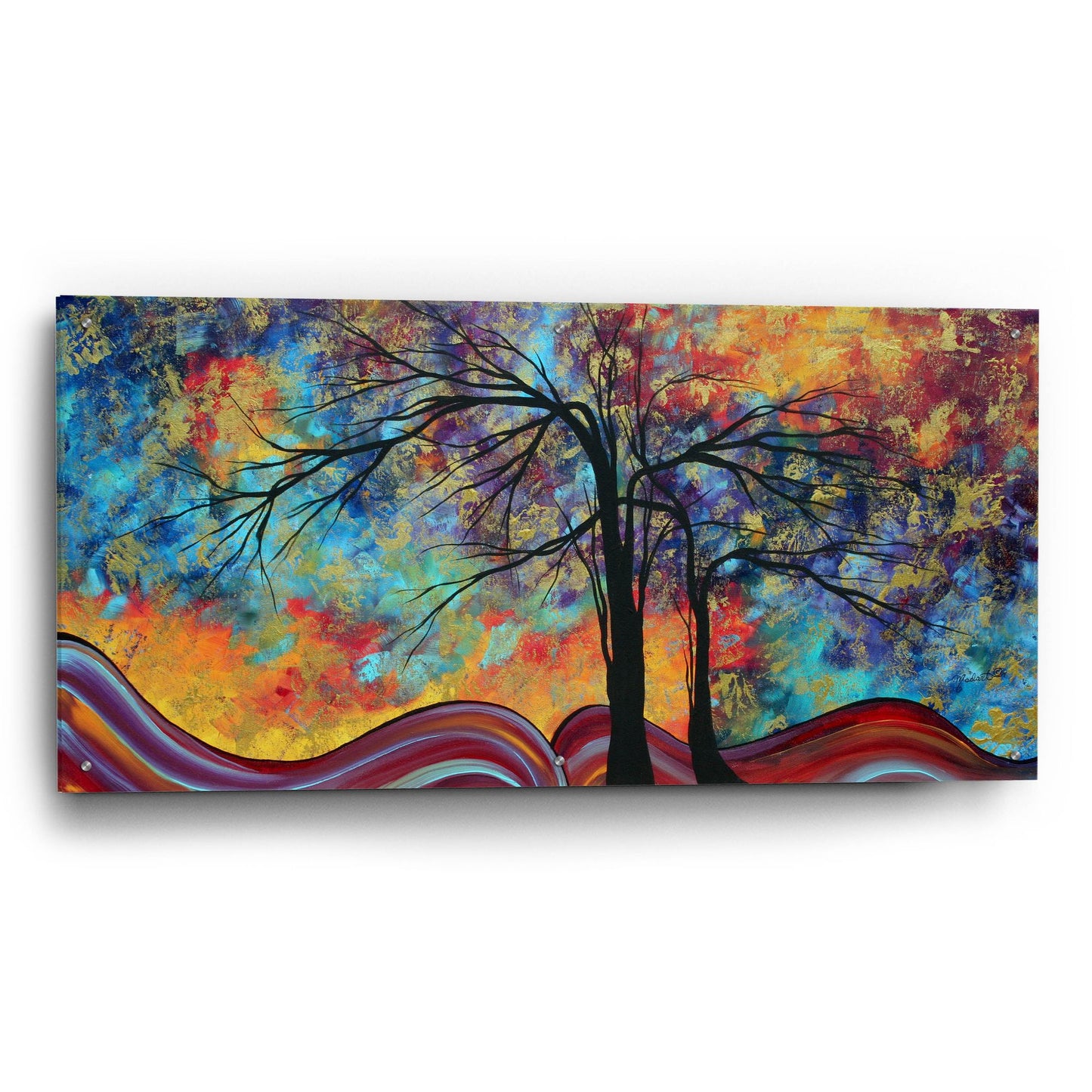 Epic Art 'Colorful Inspiration' by Megan Duncanson, Acrylic Glass Wall Art,48x24