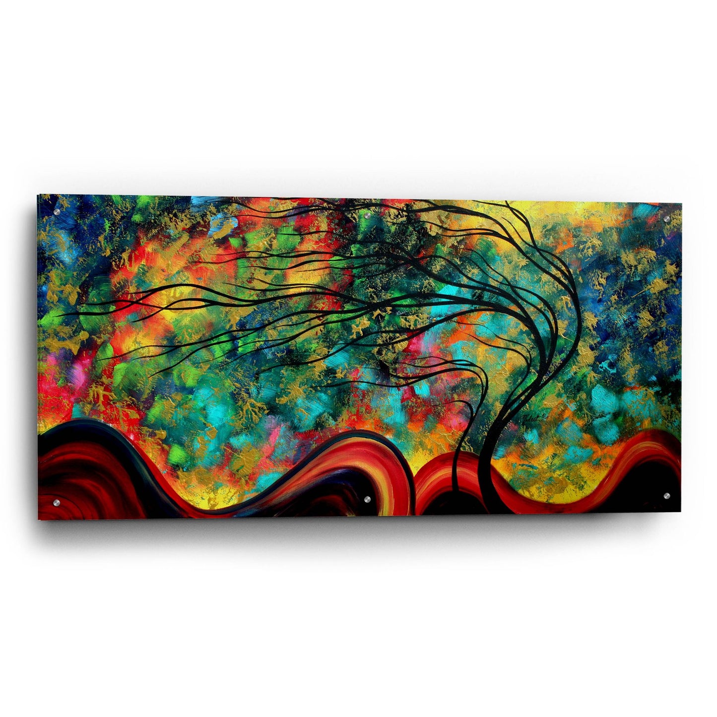 Epic Art 'Fleeting Glance' by Megan Duncanson, Acrylic Glass Wall Art,48x24