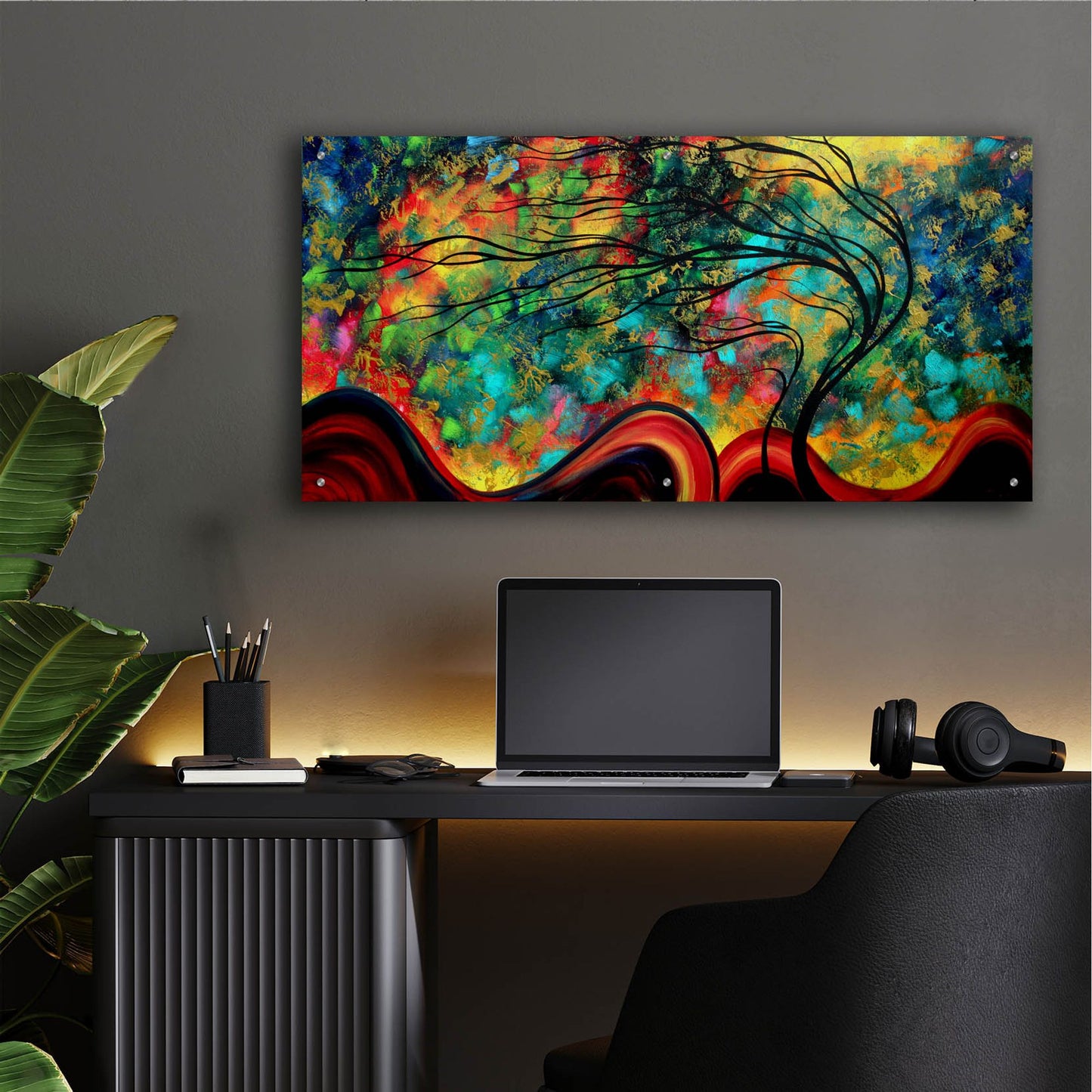 Epic Art 'Fleeting Glance' by Megan Duncanson, Acrylic Glass Wall Art,48x24