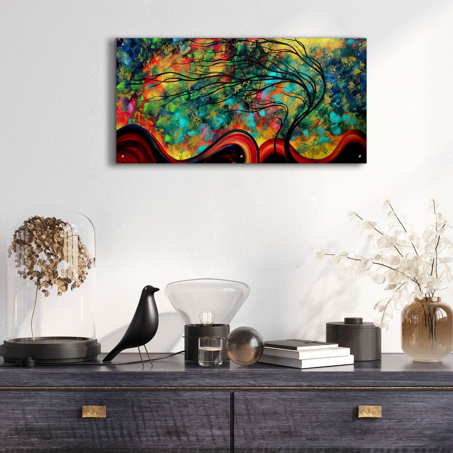 Epic Art 'Fleeting Glance' by Megan Duncanson, Acrylic Glass Wall Art,48x24