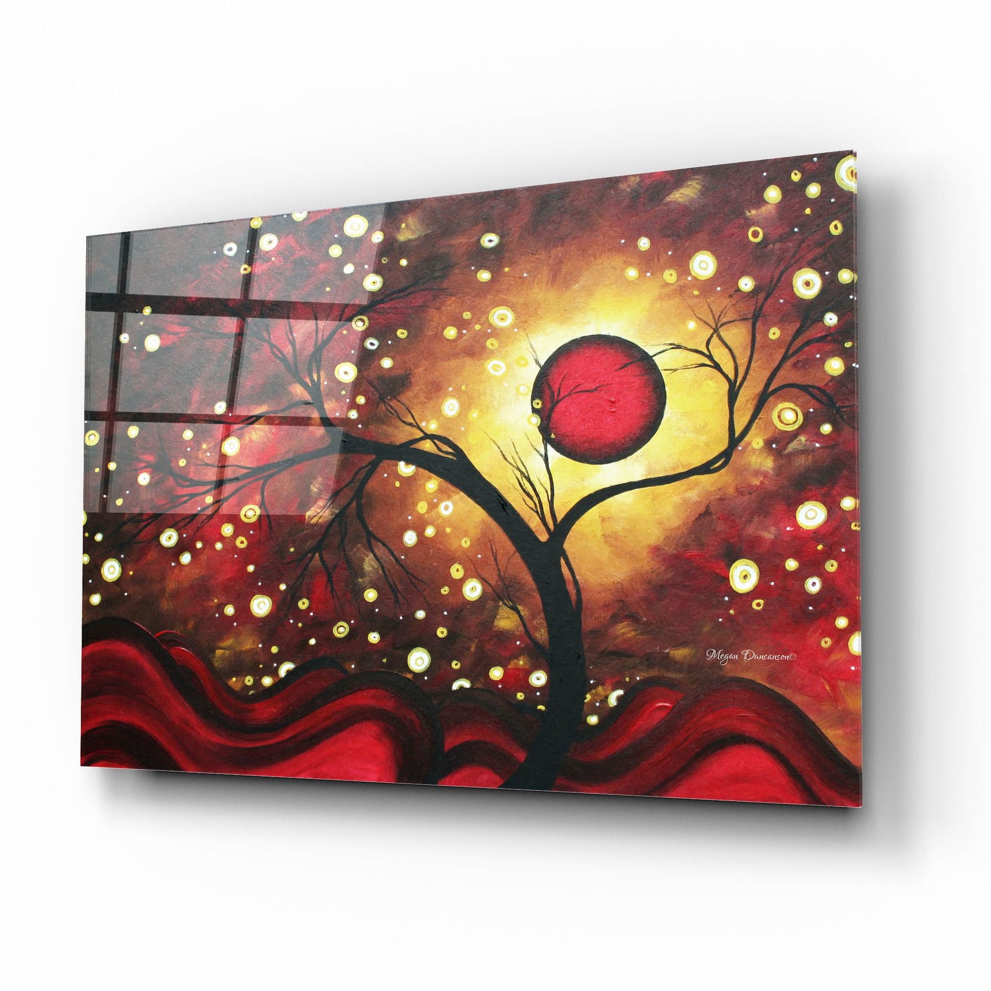 Epic Art 'Glowing Orb' by Megan Duncanson, Acrylic Glass Wall Art,16x12