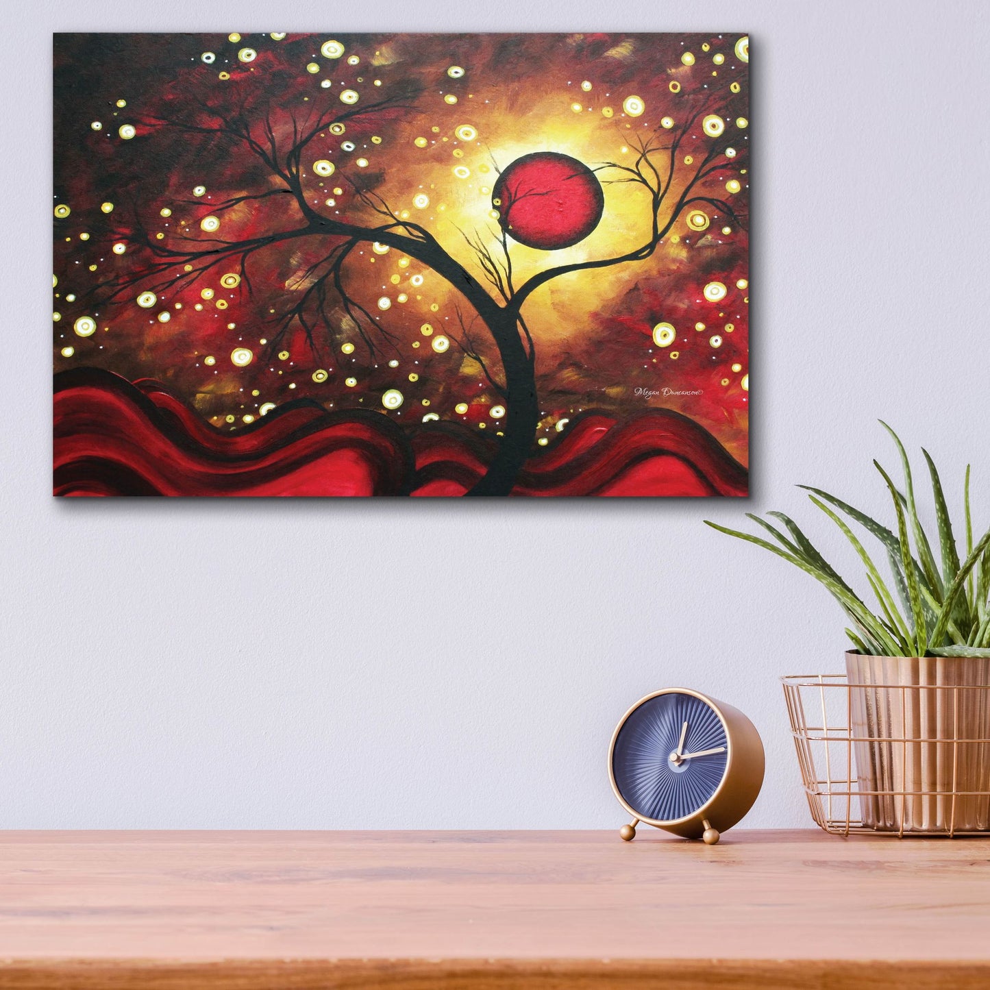 Epic Art 'Glowing Orb' by Megan Duncanson, Acrylic Glass Wall Art,16x12