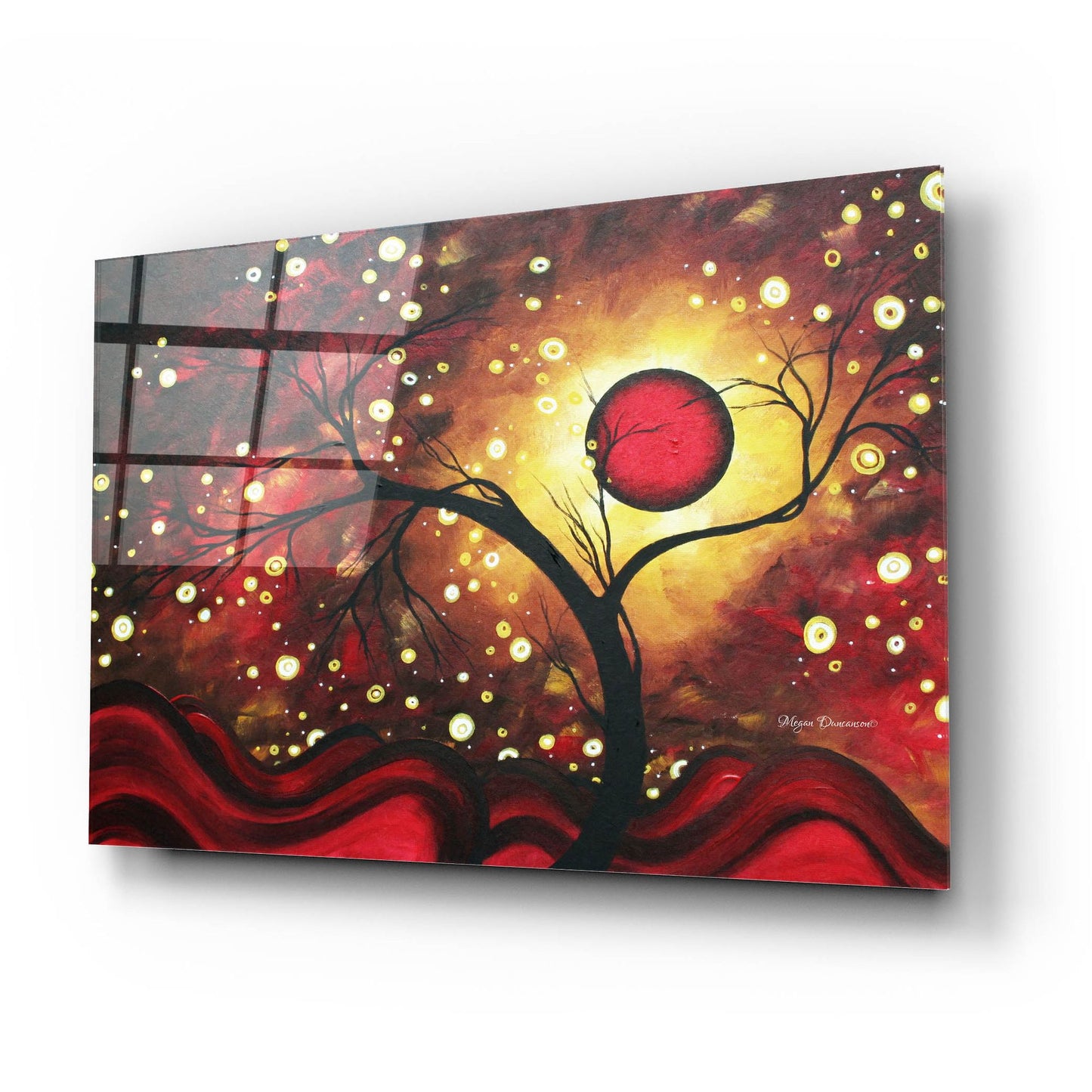 Epic Art 'Glowing Orb' by Megan Duncanson, Acrylic Glass Wall Art,24x16