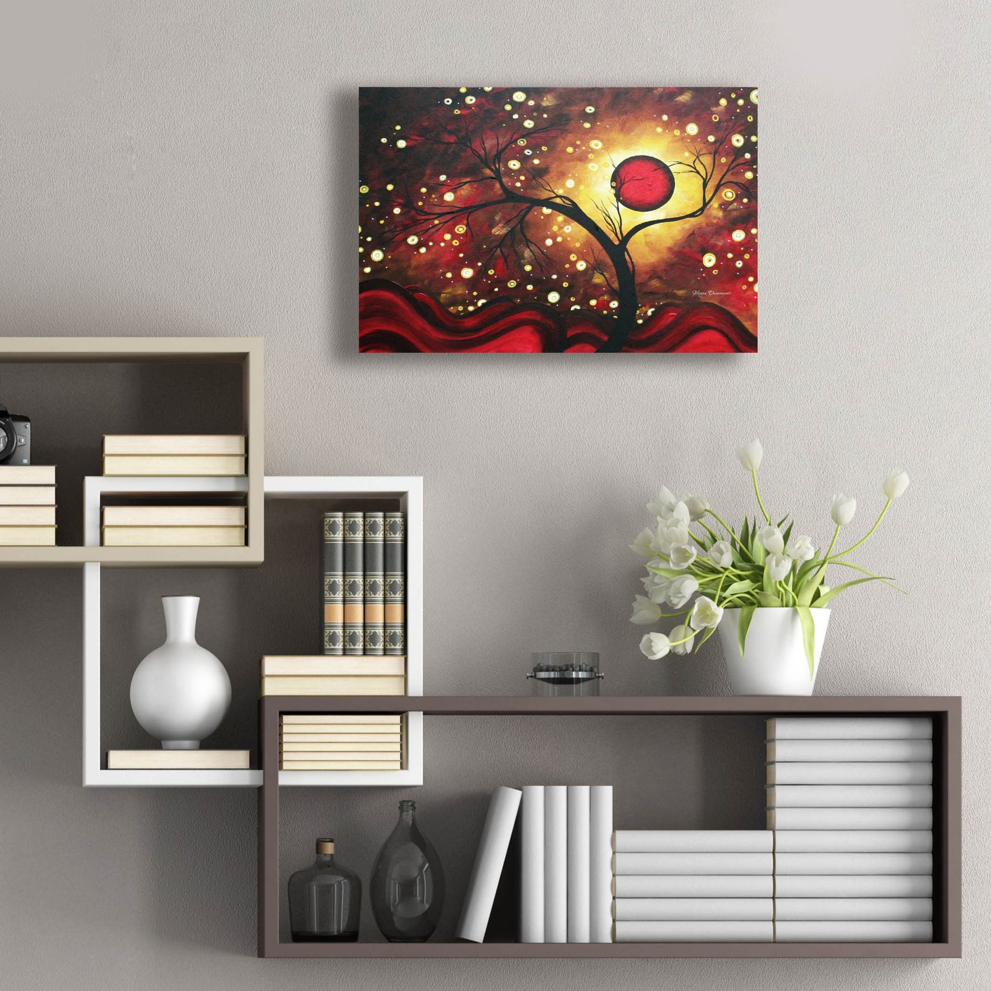 Epic Art 'Glowing Orb' by Megan Duncanson, Acrylic Glass Wall Art,24x16