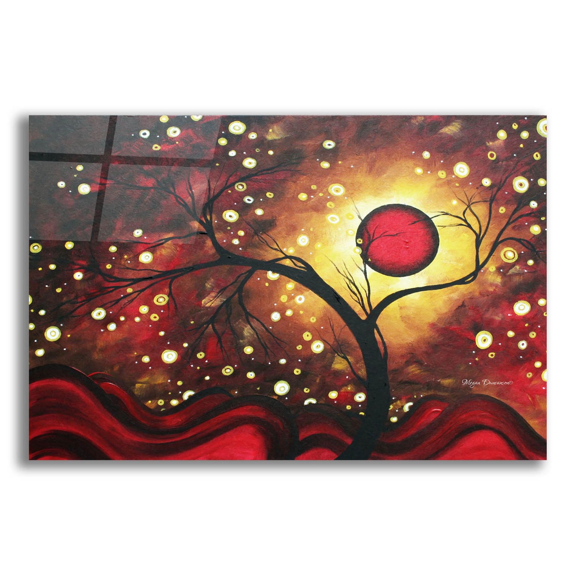 Epic Art 'Glowing Orb' by Megan Duncanson, Acrylic Glass Wall Art,24x16