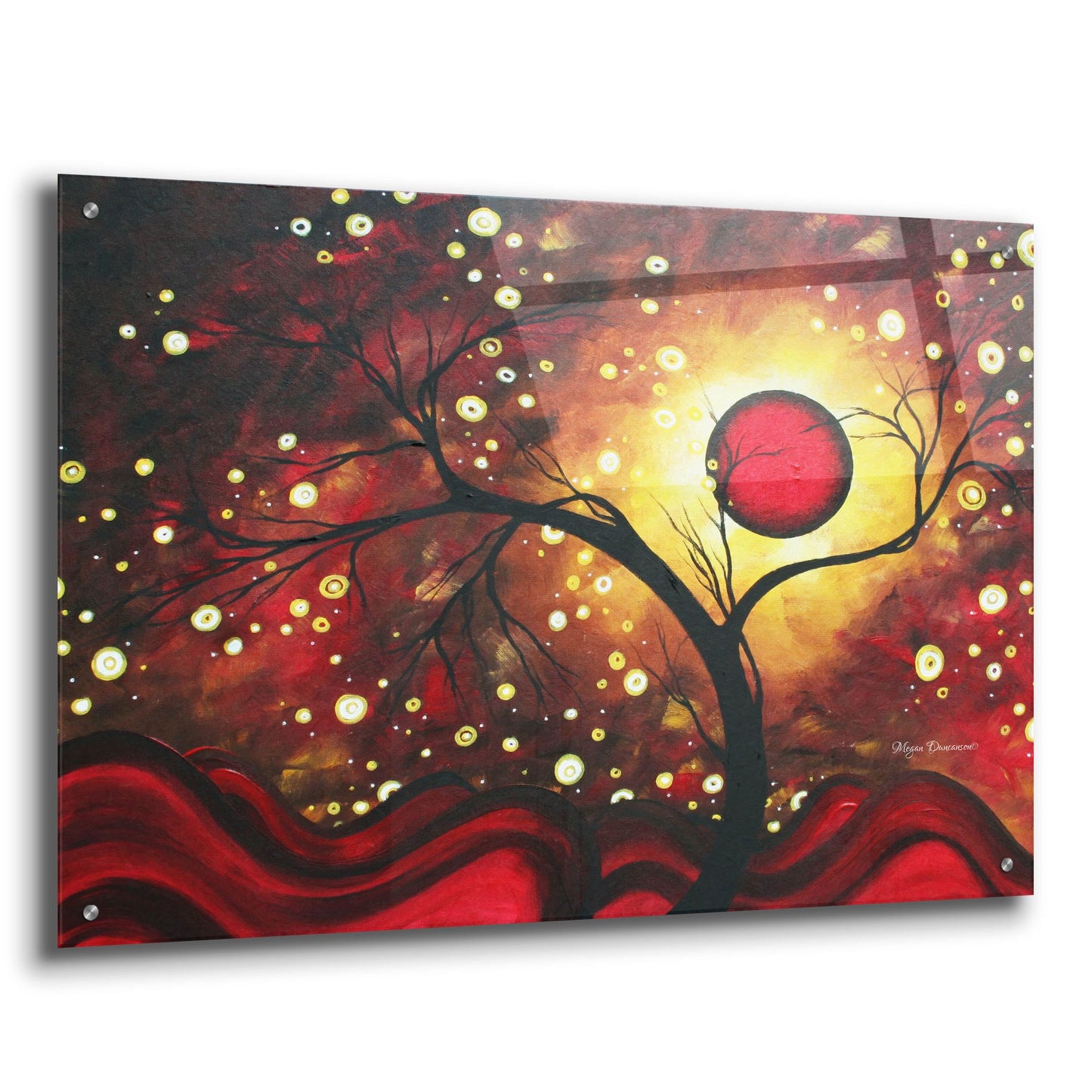 Epic Art 'Glowing Orb' by Megan Duncanson, Acrylic Glass Wall Art,36x24