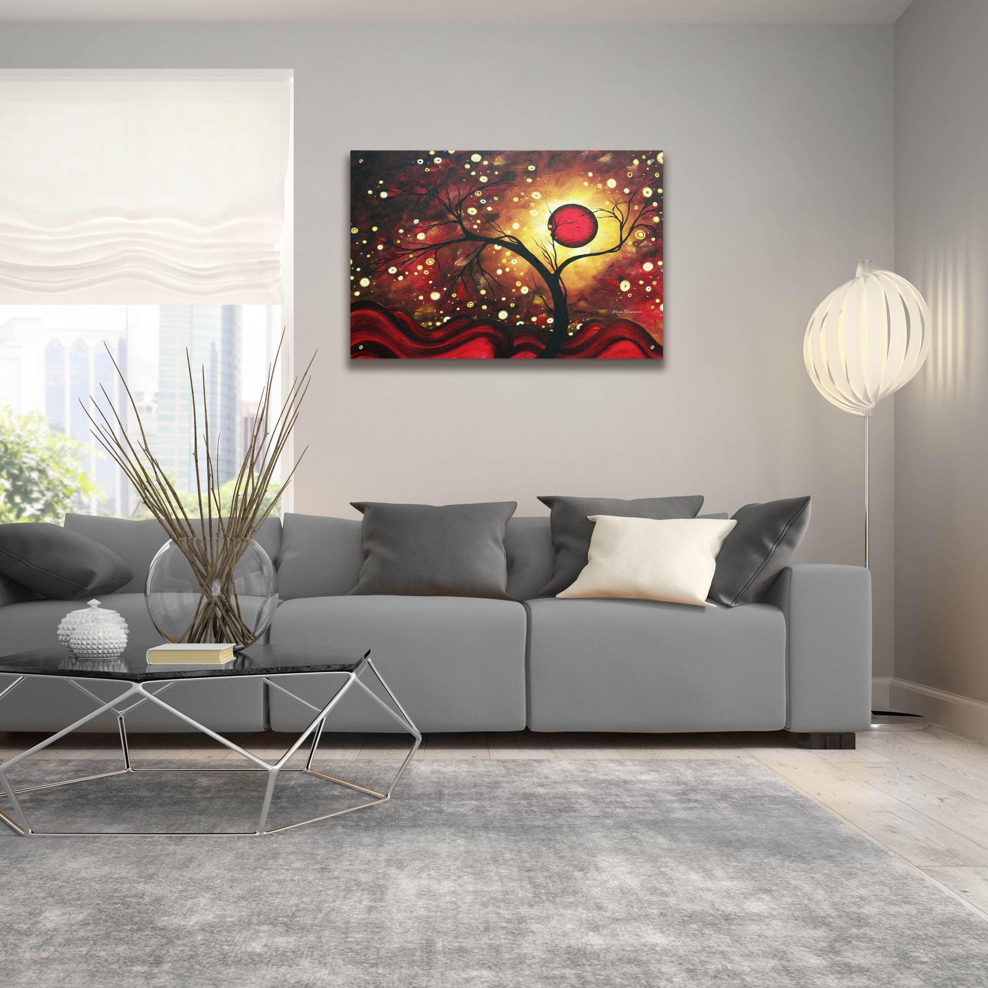 Epic Art 'Glowing Orb' by Megan Duncanson, Acrylic Glass Wall Art,36x24