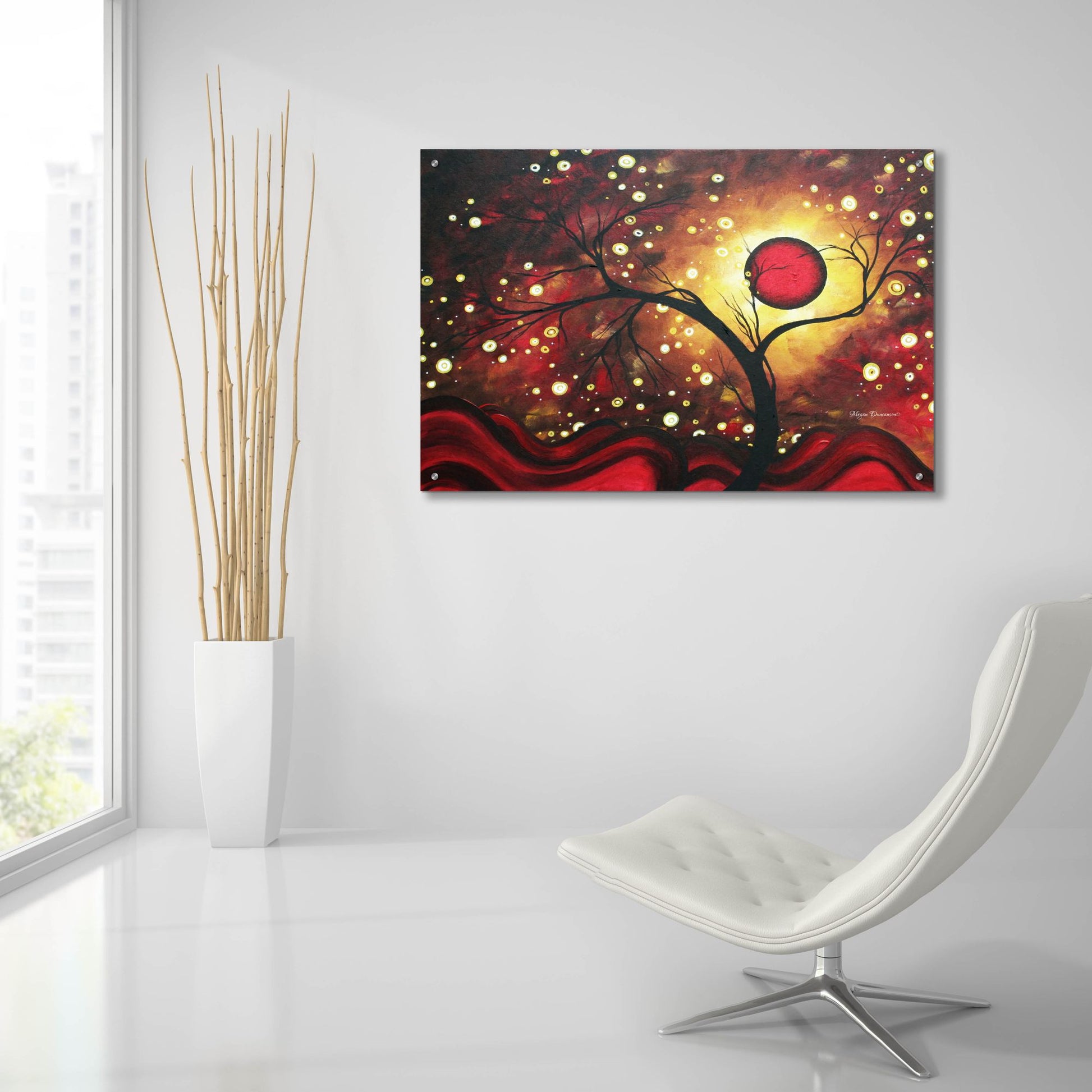 Epic Art 'Glowing Orb' by Megan Duncanson, Acrylic Glass Wall Art,36x24