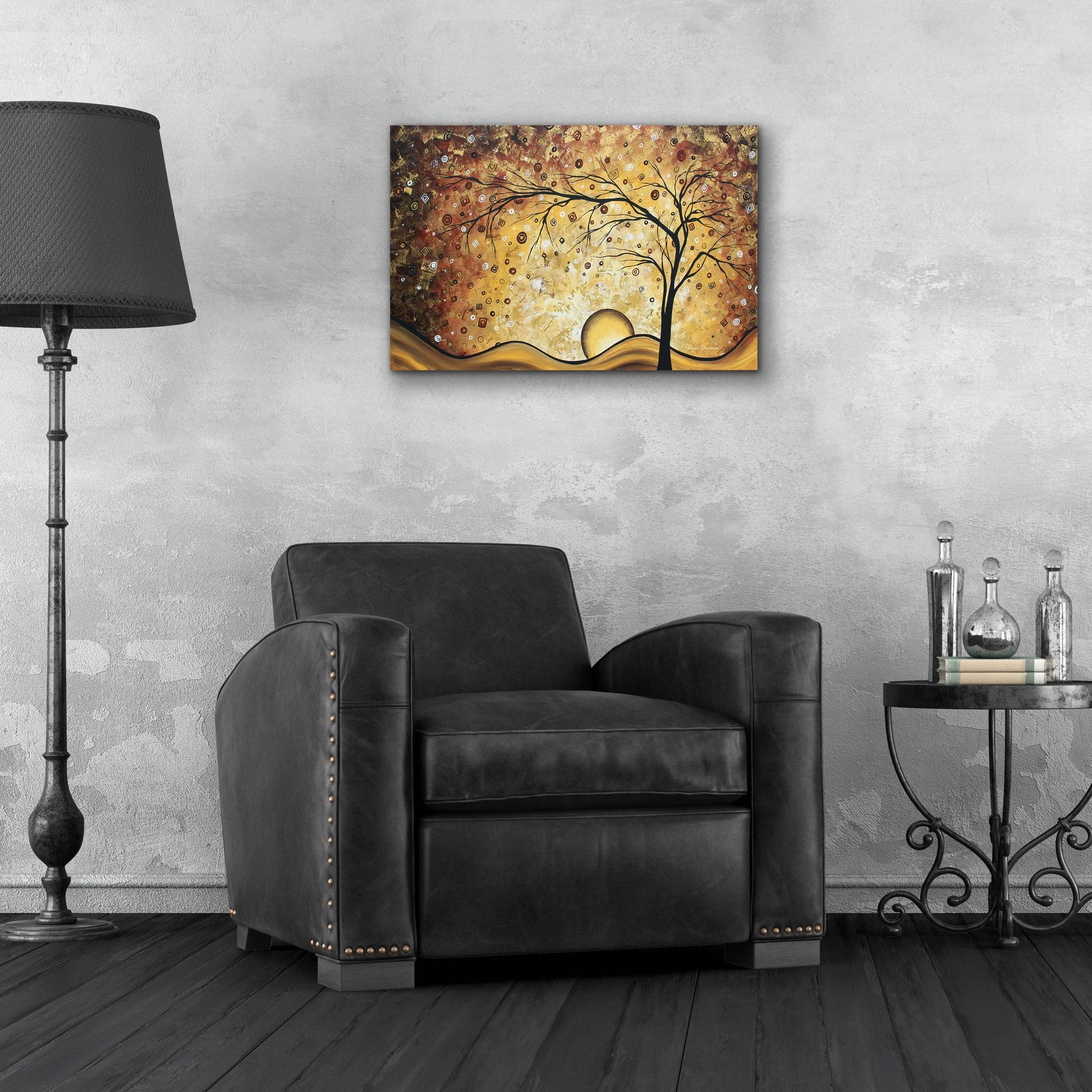 Epic Art 'Golden Rhapsody' by Megan Duncanson, Acrylic Glass Wall Art,24x16