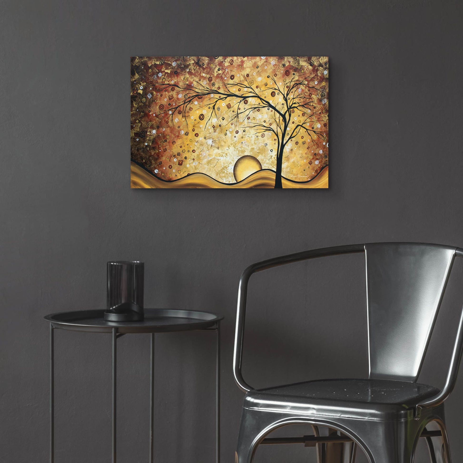 Epic Art 'Golden Rhapsody' by Megan Duncanson, Acrylic Glass Wall Art,24x16