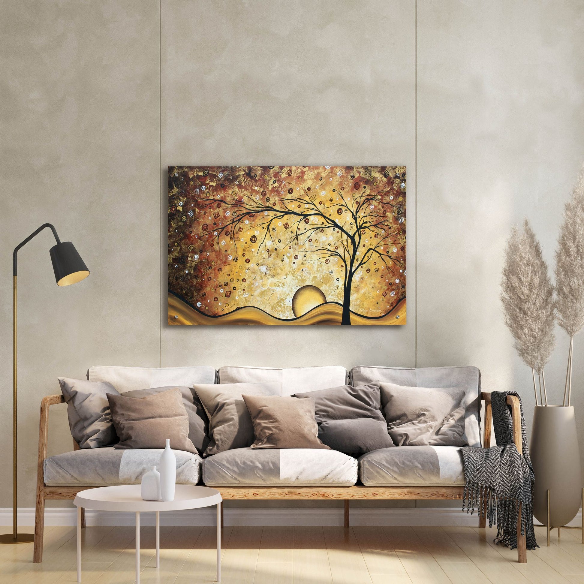 Epic Art 'Golden Rhapsody' by Megan Duncanson, Acrylic Glass Wall Art,36x24