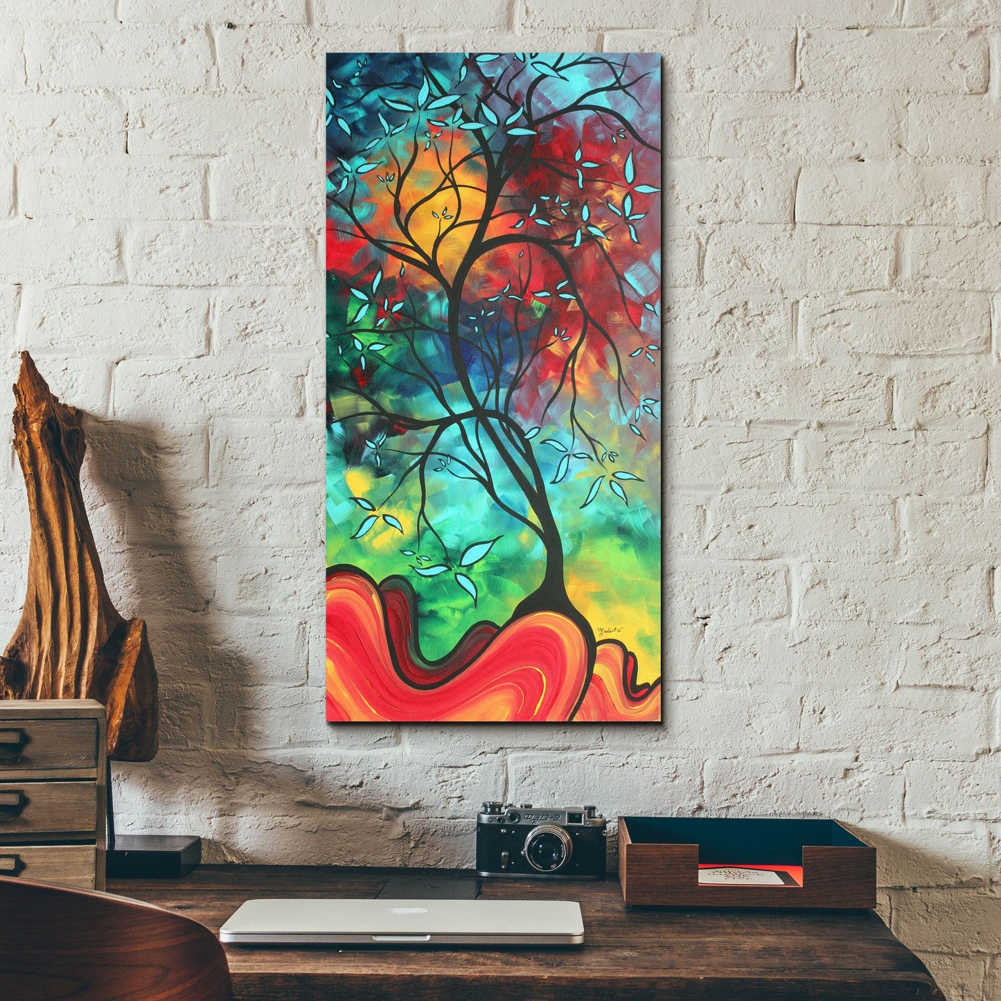 Epic Art 'Languishing in the Breeze' by Megan Duncanson, Acrylic Glass Wall Art,12x24