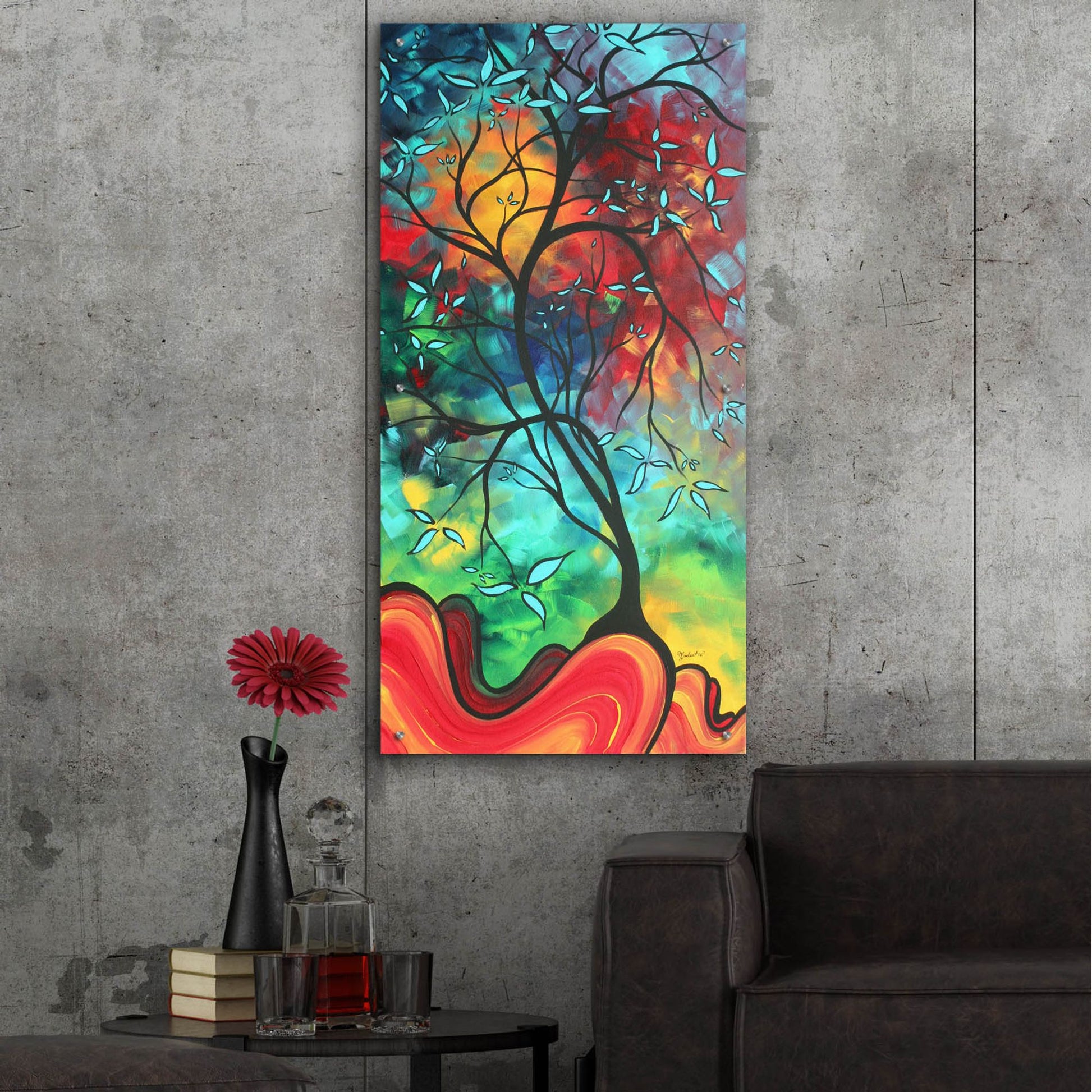 Epic Art 'Languishing in the Breeze' by Megan Duncanson, Acrylic Glass Wall Art,24x48