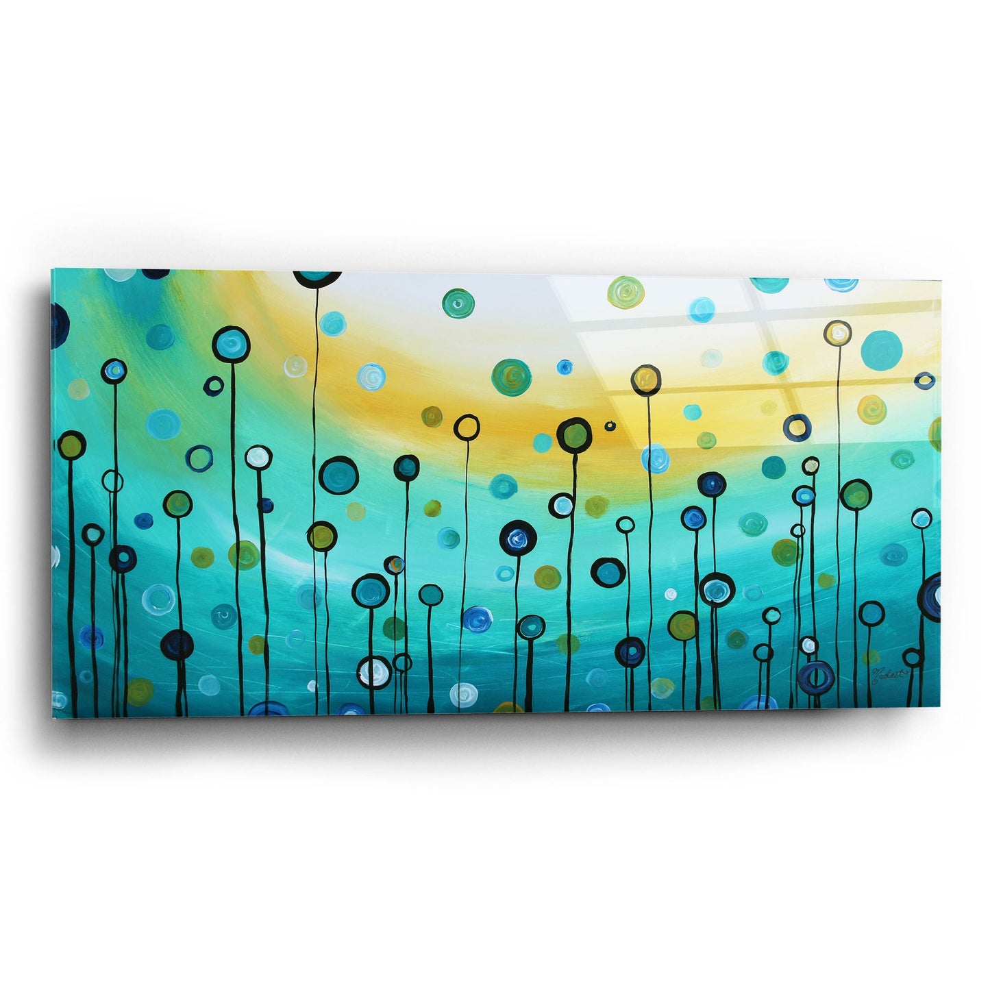 Epic Art 'Lollipop Field II' by Megan Duncanson, Acrylic Glass Wall Art,24x12