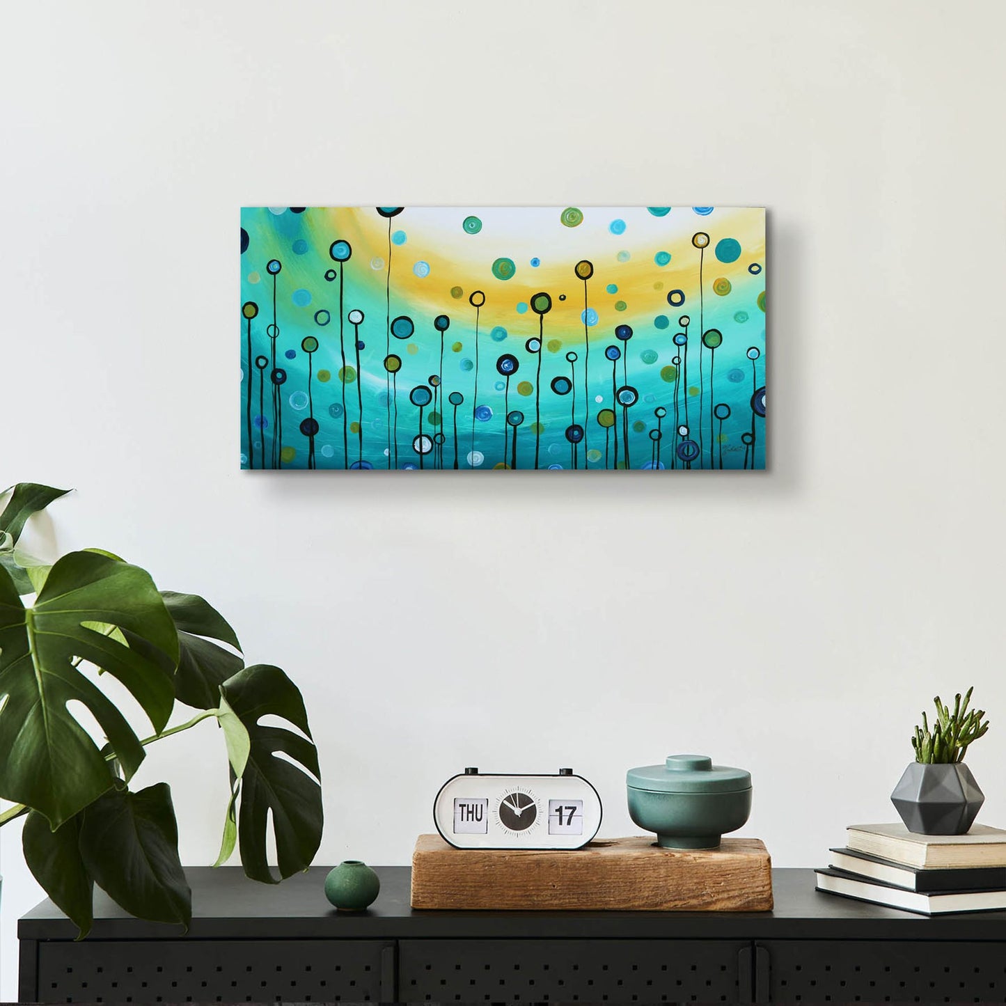 Epic Art 'Lollipop Field II' by Megan Duncanson, Acrylic Glass Wall Art,24x12