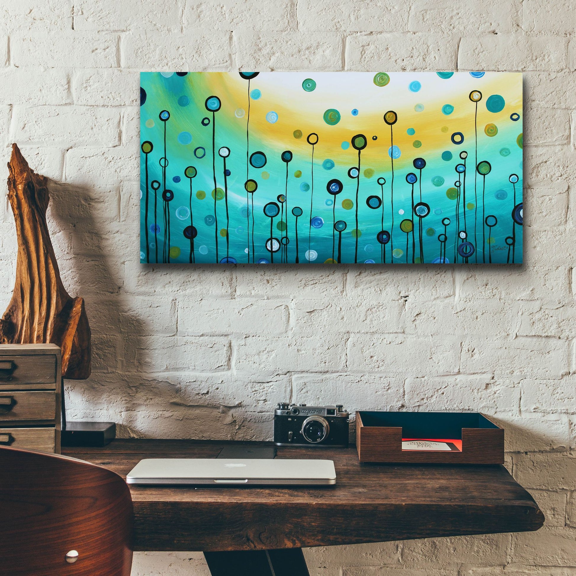 Epic Art 'Lollipop Field II' by Megan Duncanson, Acrylic Glass Wall Art,24x12