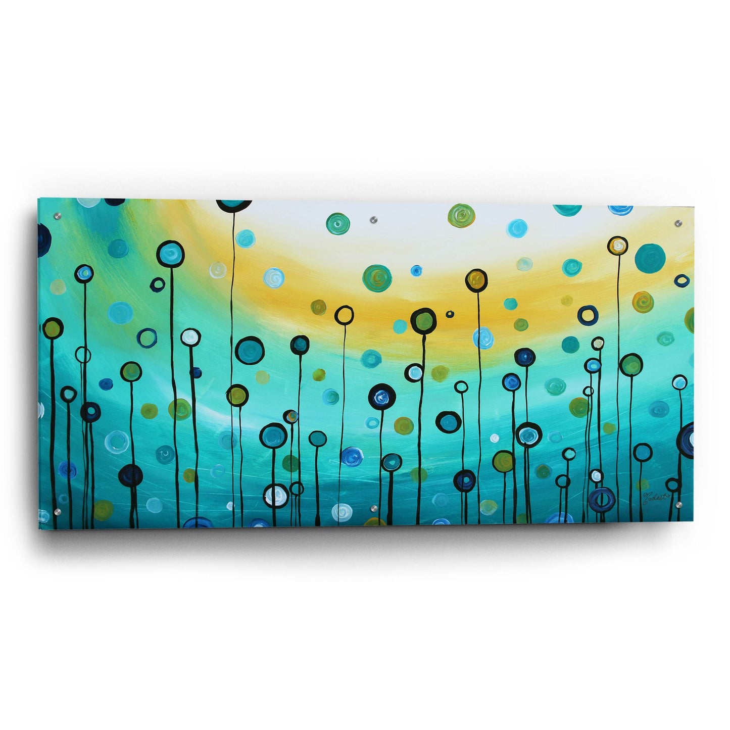 Epic Art 'Lollipop Field II' by Megan Duncanson, Acrylic Glass Wall Art,48x24