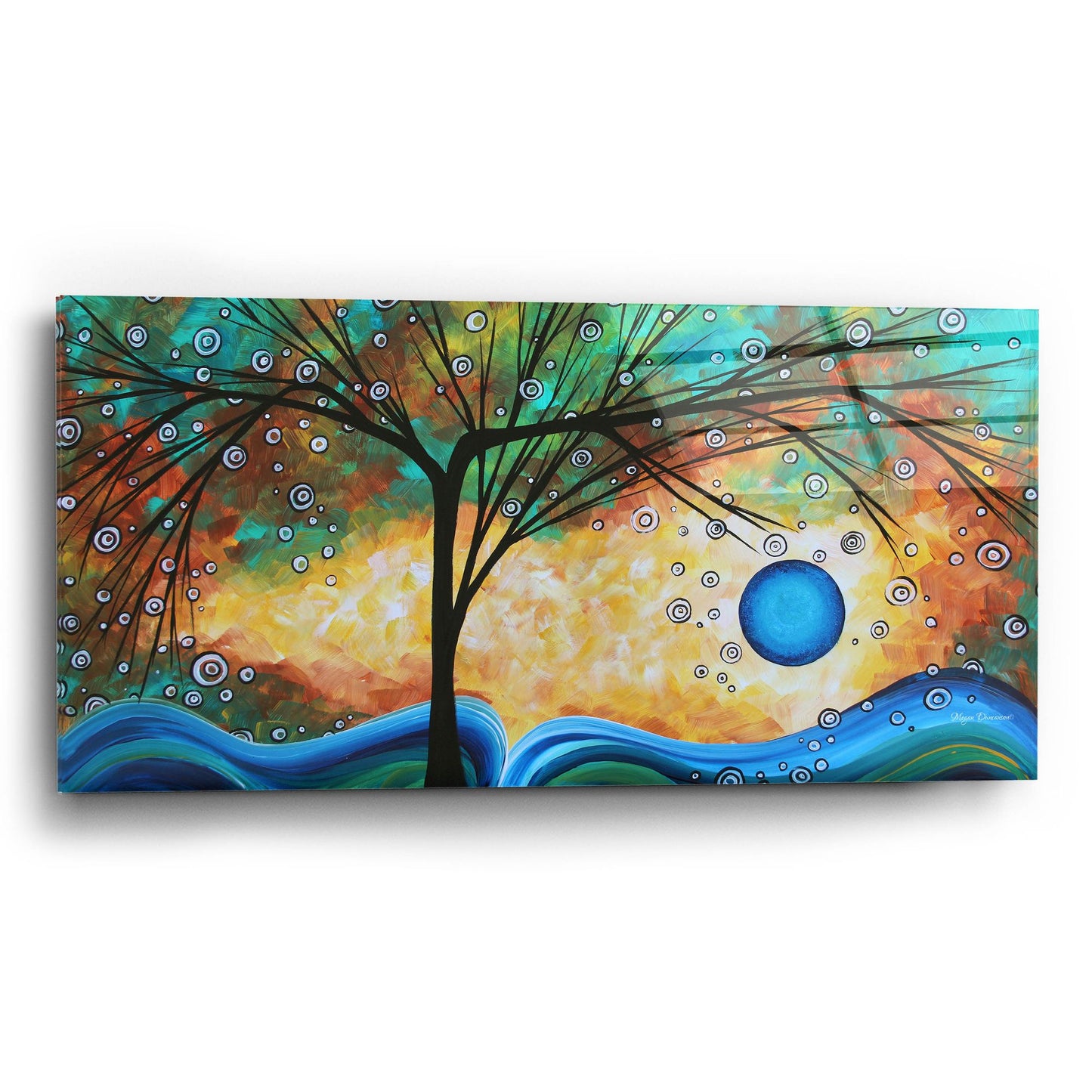 Epic Art 'Summer Blooms' by Megan Duncanson, Acrylic Glass Wall Art,24x12