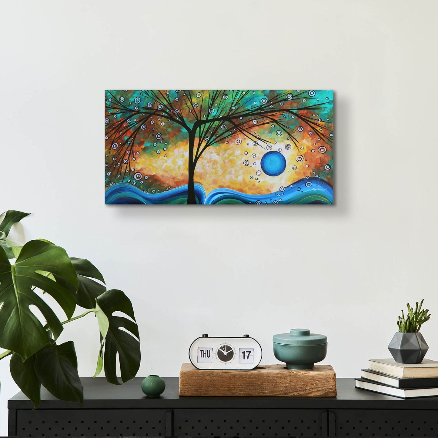 Epic Art 'Summer Blooms' by Megan Duncanson, Acrylic Glass Wall Art,24x12