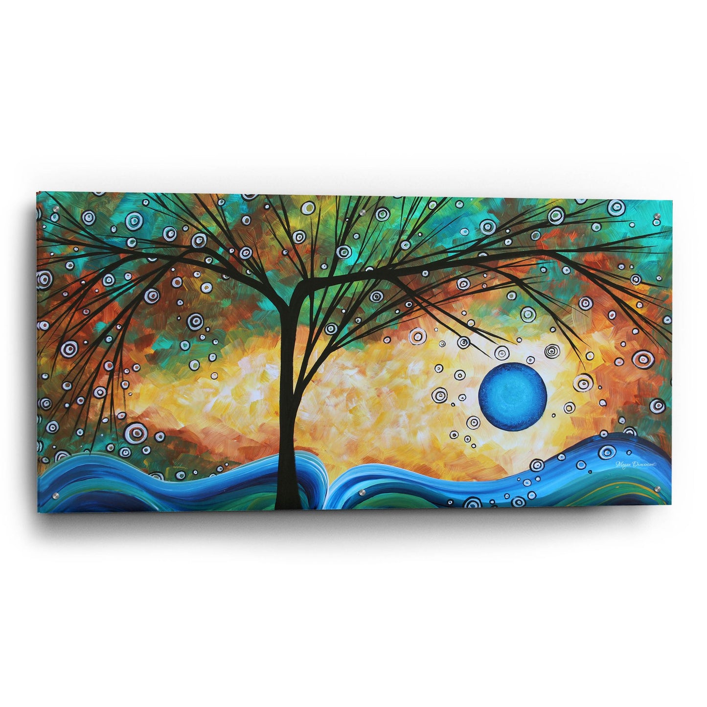 Epic Art 'Summer Blooms' by Megan Duncanson, Acrylic Glass Wall Art,48x24