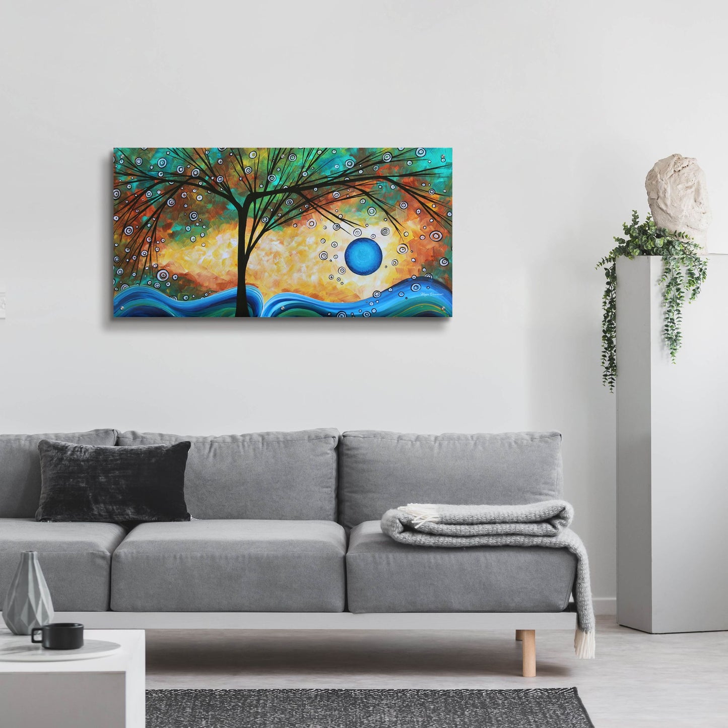 Epic Art 'Summer Blooms' by Megan Duncanson, Acrylic Glass Wall Art,48x24