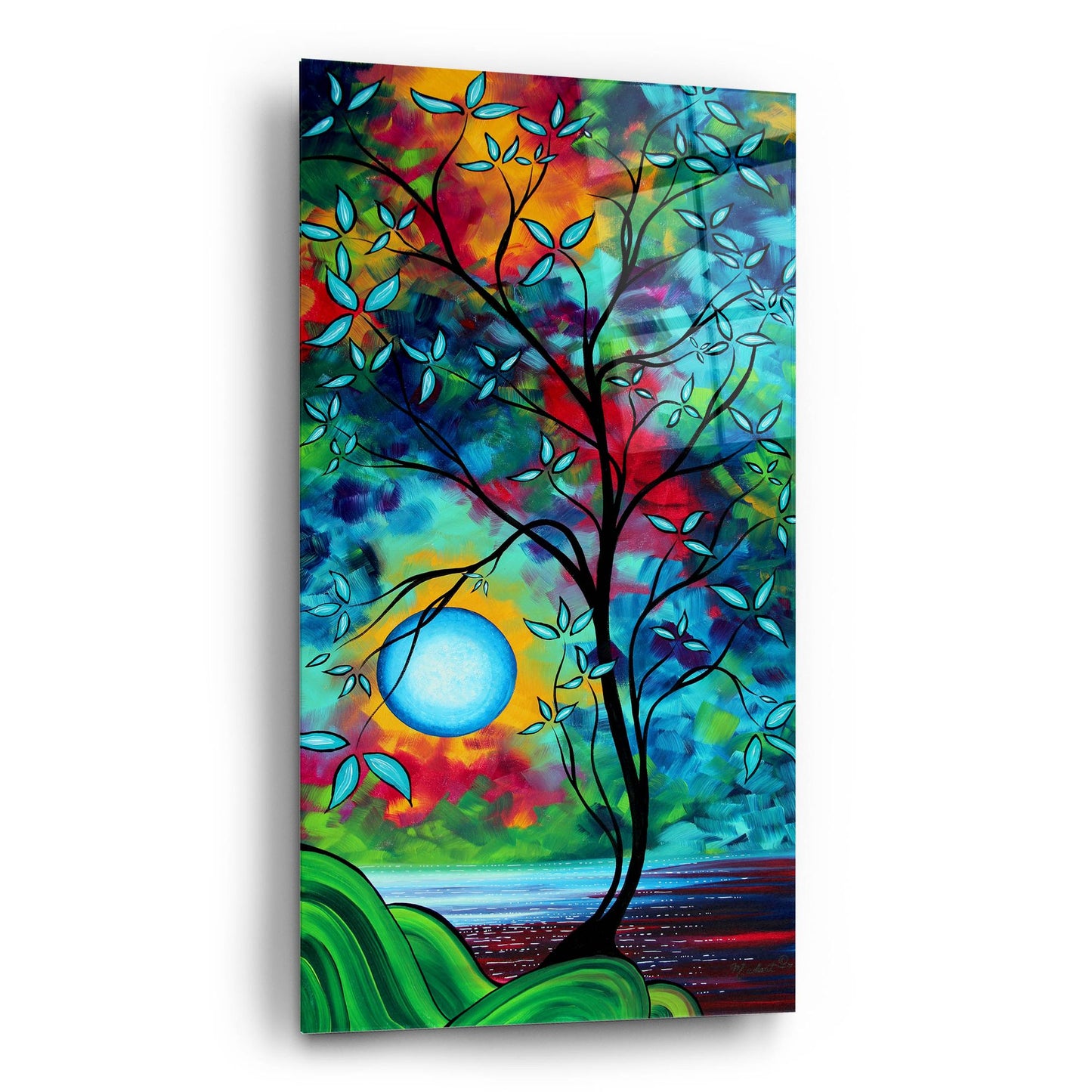 Epic Art 'Under the Light of the Blue Moon I' by Megan Duncanson, Acrylic Glass Wall Art,12x24