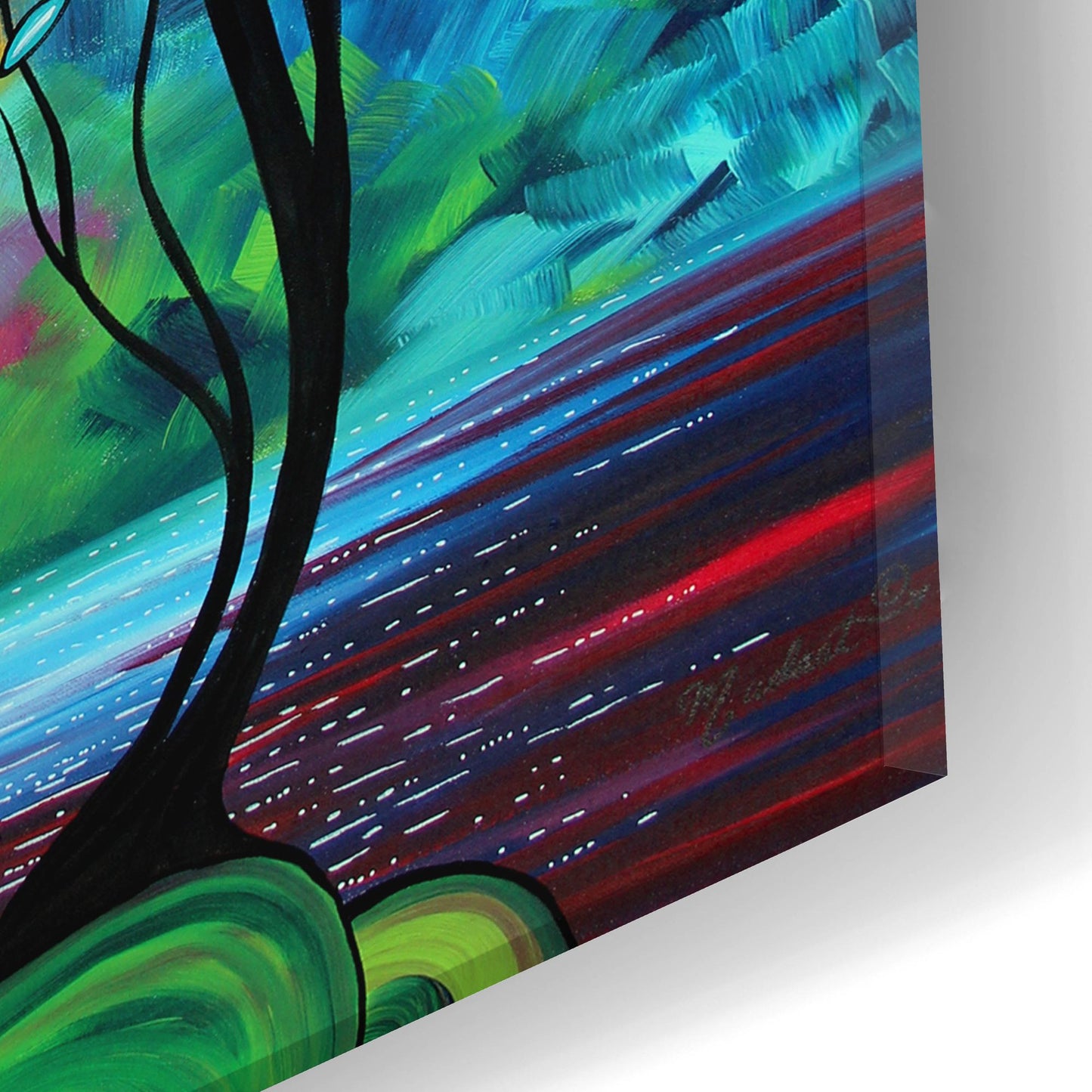 Epic Art 'Under the Light of the Blue Moon I' by Megan Duncanson, Acrylic Glass Wall Art,12x24