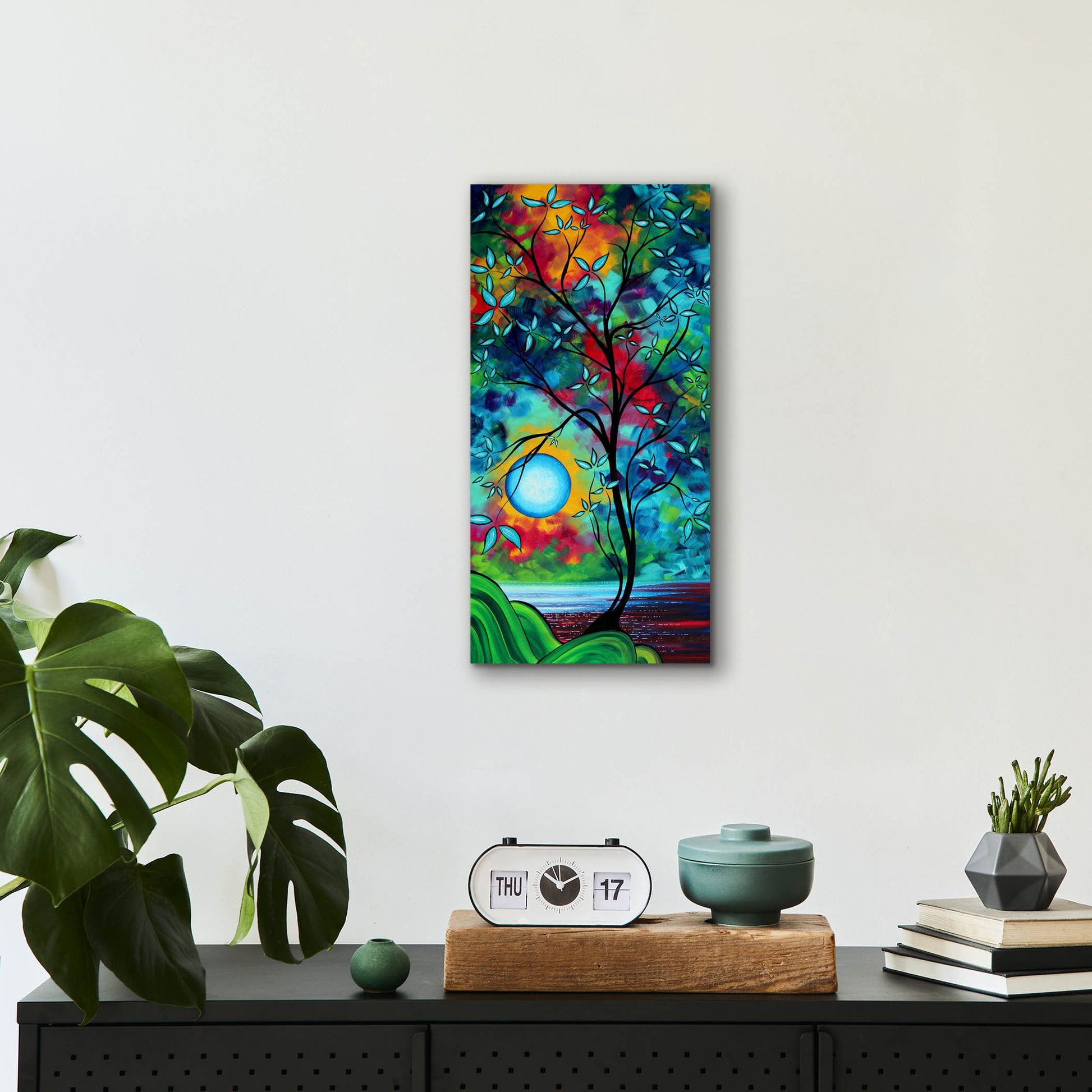 Epic Art 'Under the Light of the Blue Moon I' by Megan Duncanson, Acrylic Glass Wall Art,12x24