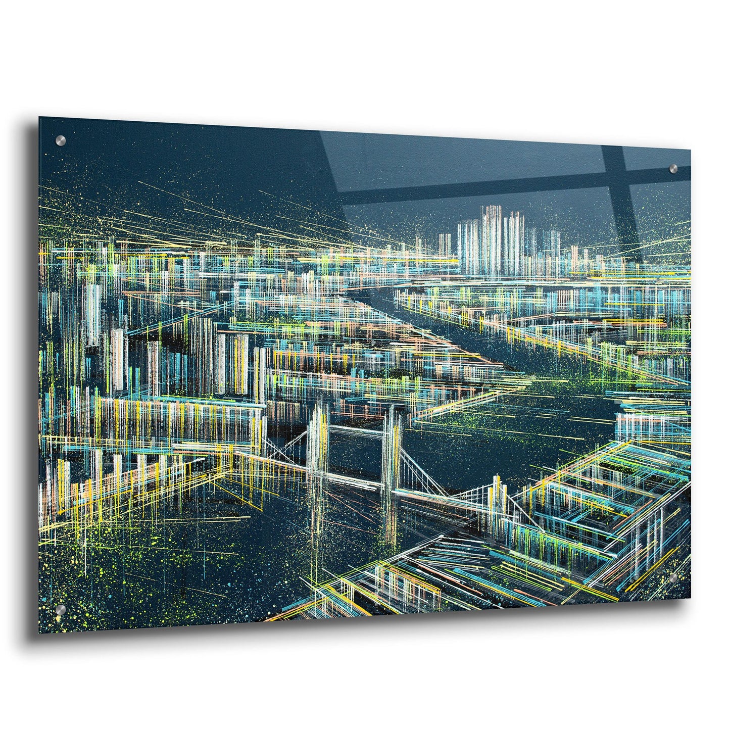 Epic Art 'London At Midnight' by Marc Todd, Acrylic Glass Wall Art,36x24