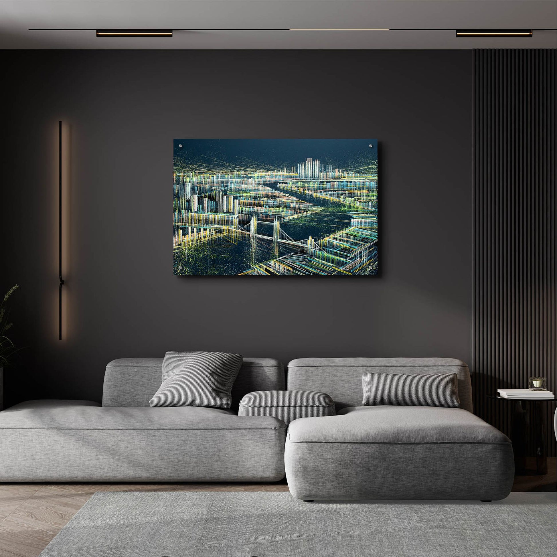 Epic Art 'London At Midnight' by Marc Todd, Acrylic Glass Wall Art,36x24