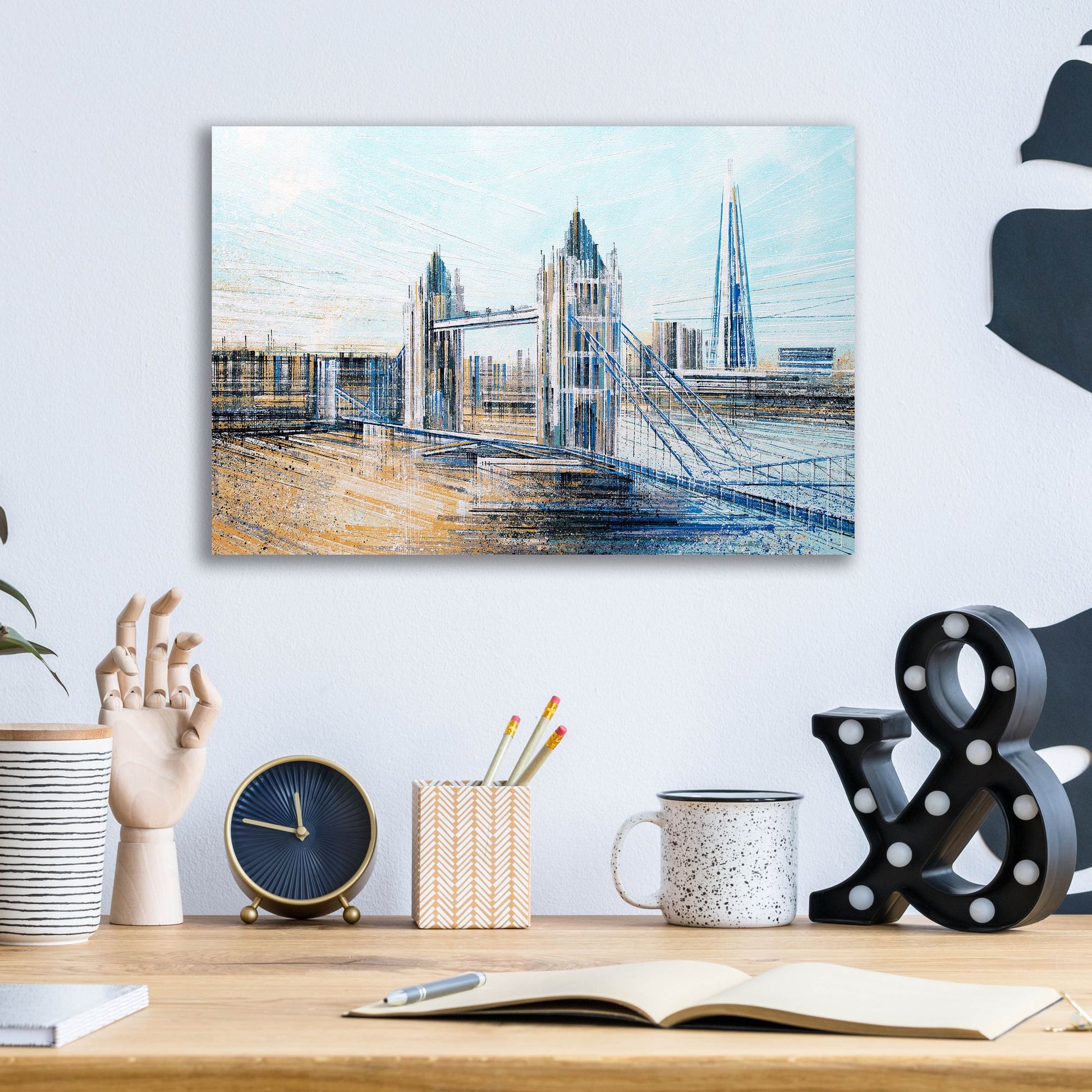 Epic Art 'London - Tower Bridge In Afternoon Light' by Marc Todd, Acrylic Glass Wall Art,16x12