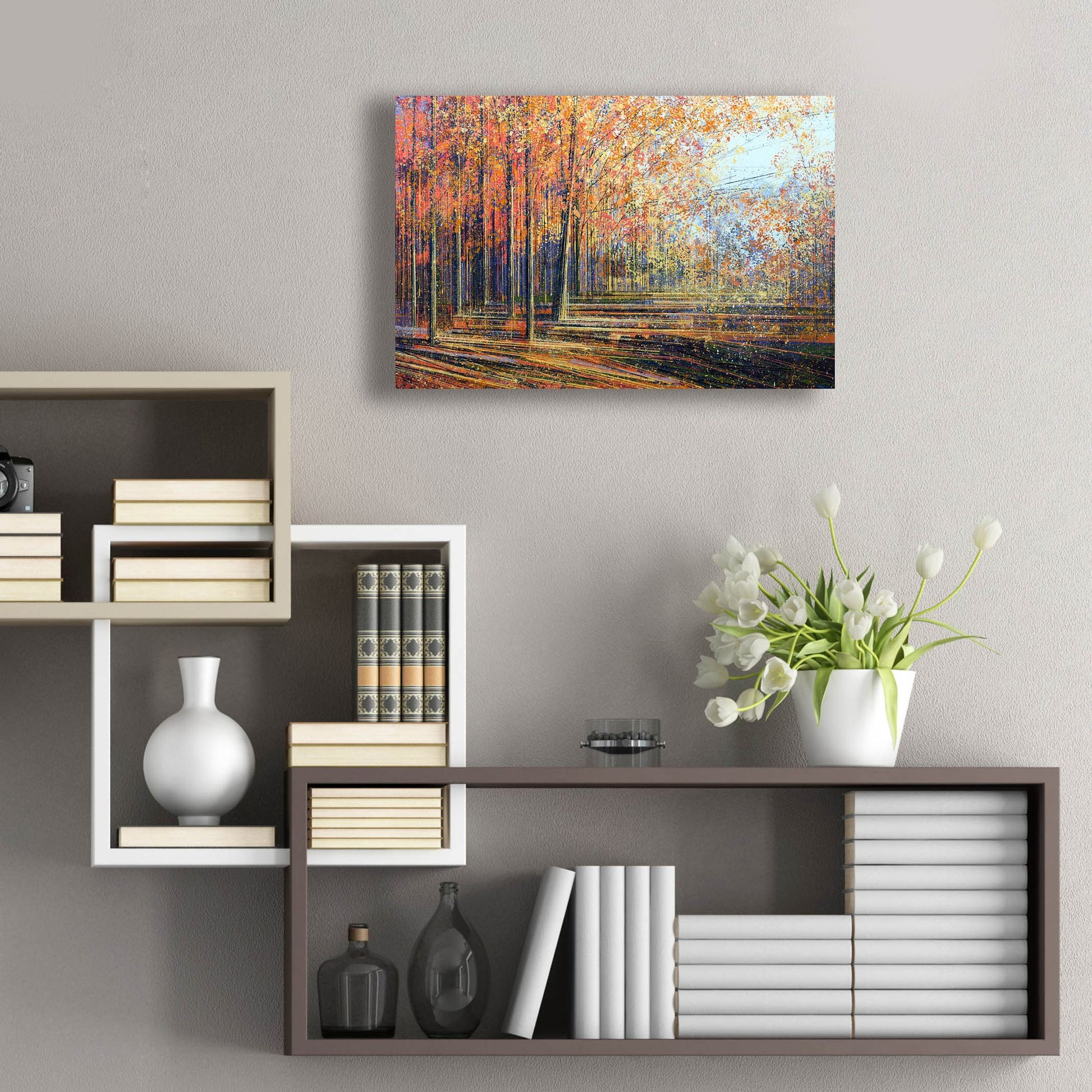 Epic Art ' Forest In Autumn' by Marc Todd, Acrylic Glass Wall Art,24x16