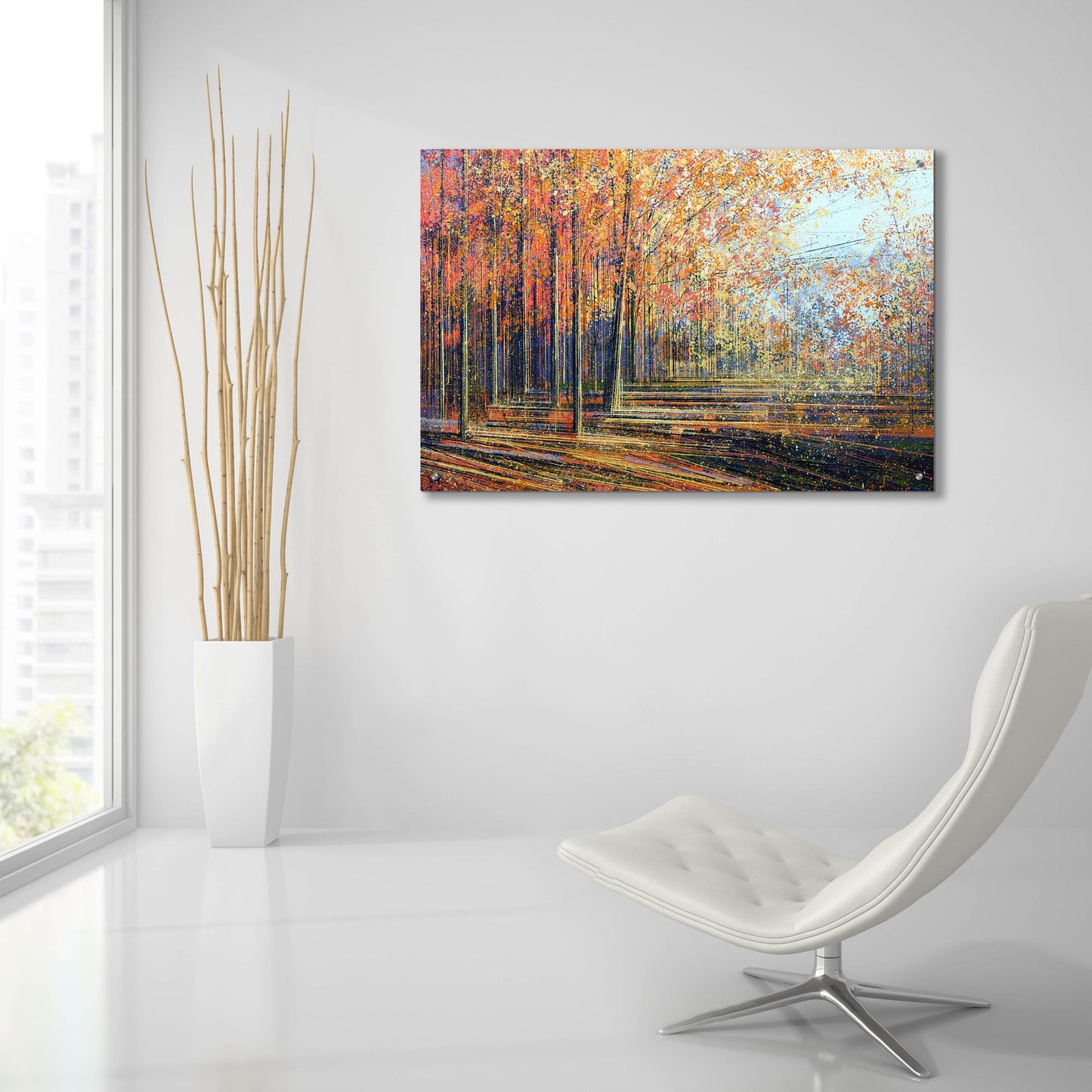 Epic Art ' Forest In Autumn' by Marc Todd, Acrylic Glass Wall Art,36x24