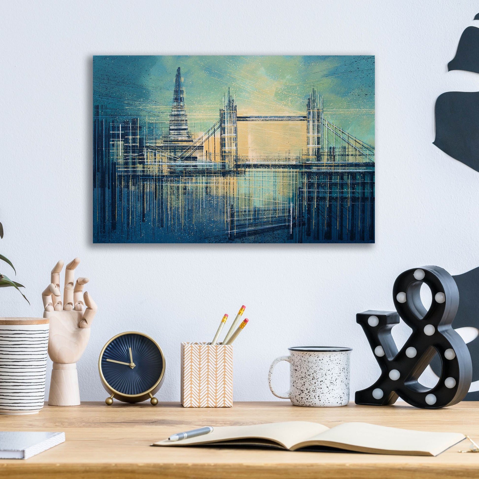 Epic Art 'London At Twilight' by Marc Todd, Acrylic Glass Wall Art,16x12