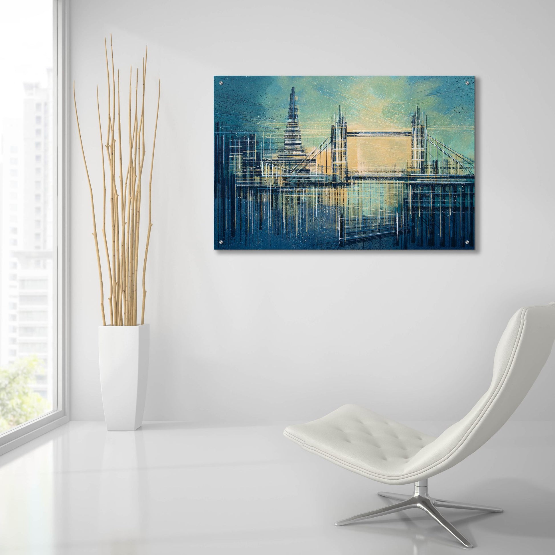 Epic Art 'London At Twilight' by Marc Todd, Acrylic Glass Wall Art,36x24