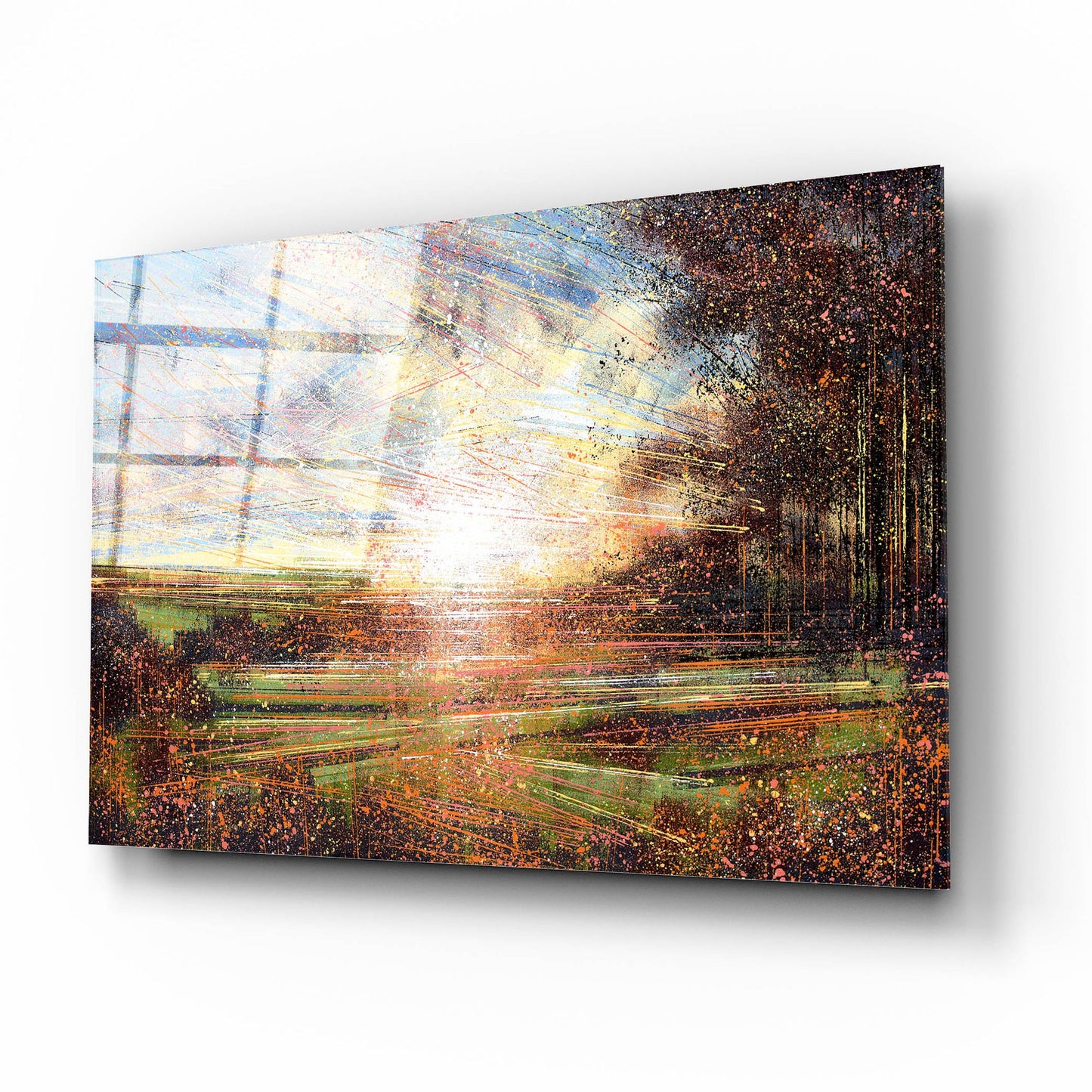 Epic Art 'Autmn Meadow at Sunset' by Marc Todd, Acrylic Glass Wall Art,16x12