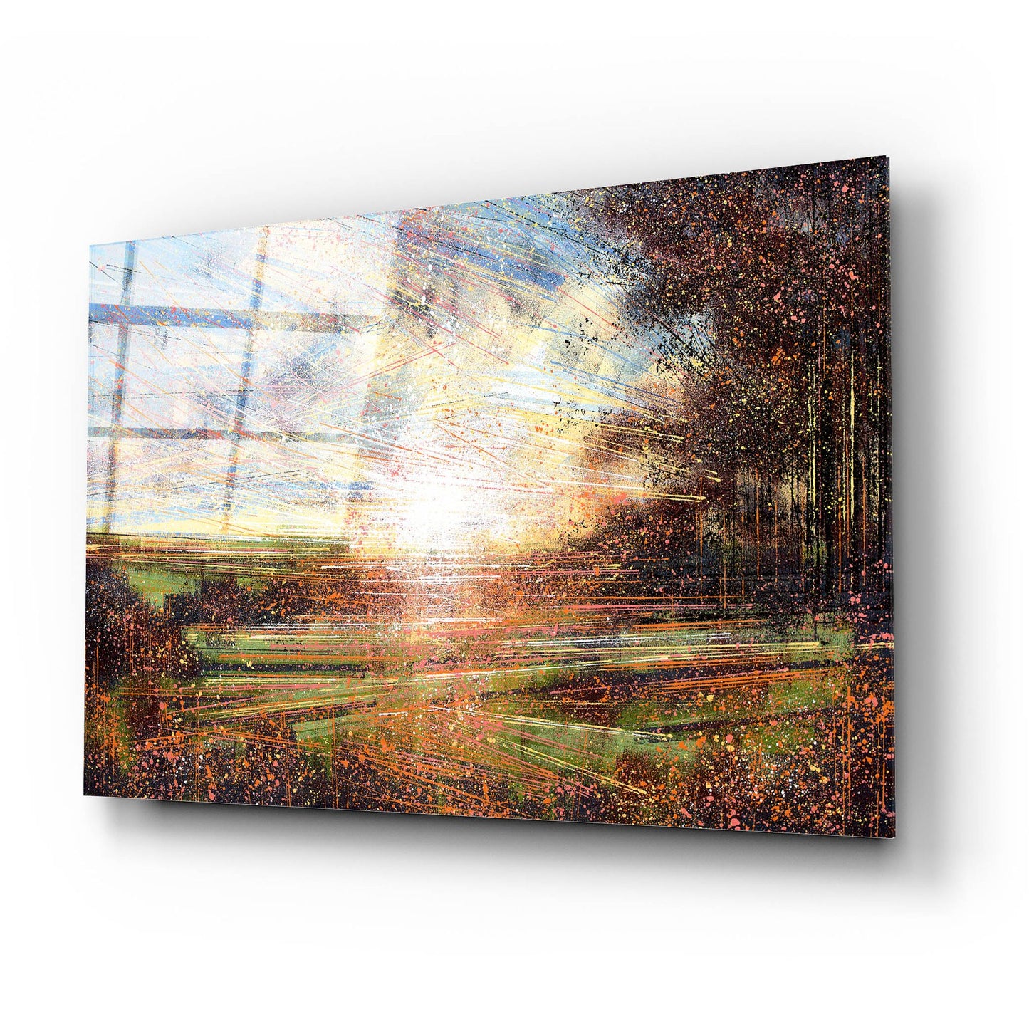 Epic Art 'Autmn Meadow at Sunset' by Marc Todd, Acrylic Glass Wall Art,24x16