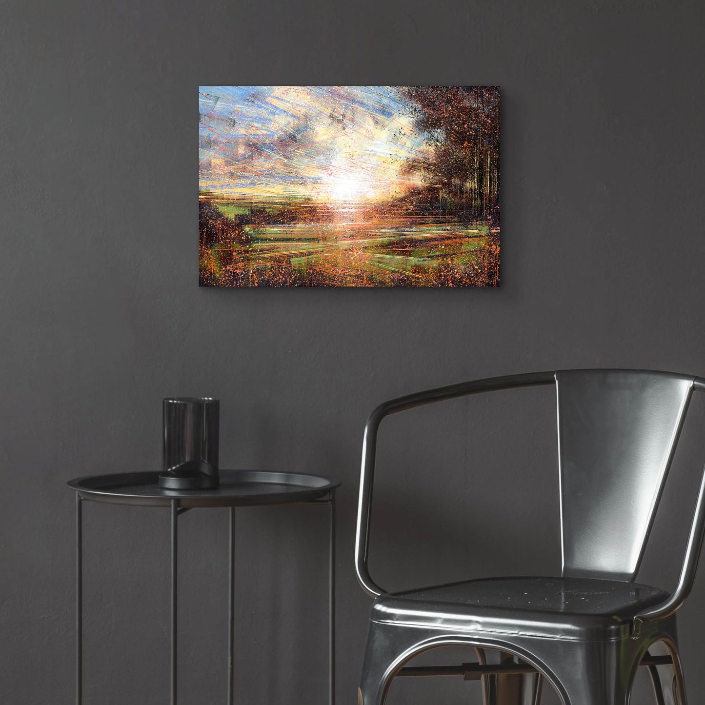 Epic Art 'Autmn Meadow at Sunset' by Marc Todd, Acrylic Glass Wall Art,24x16