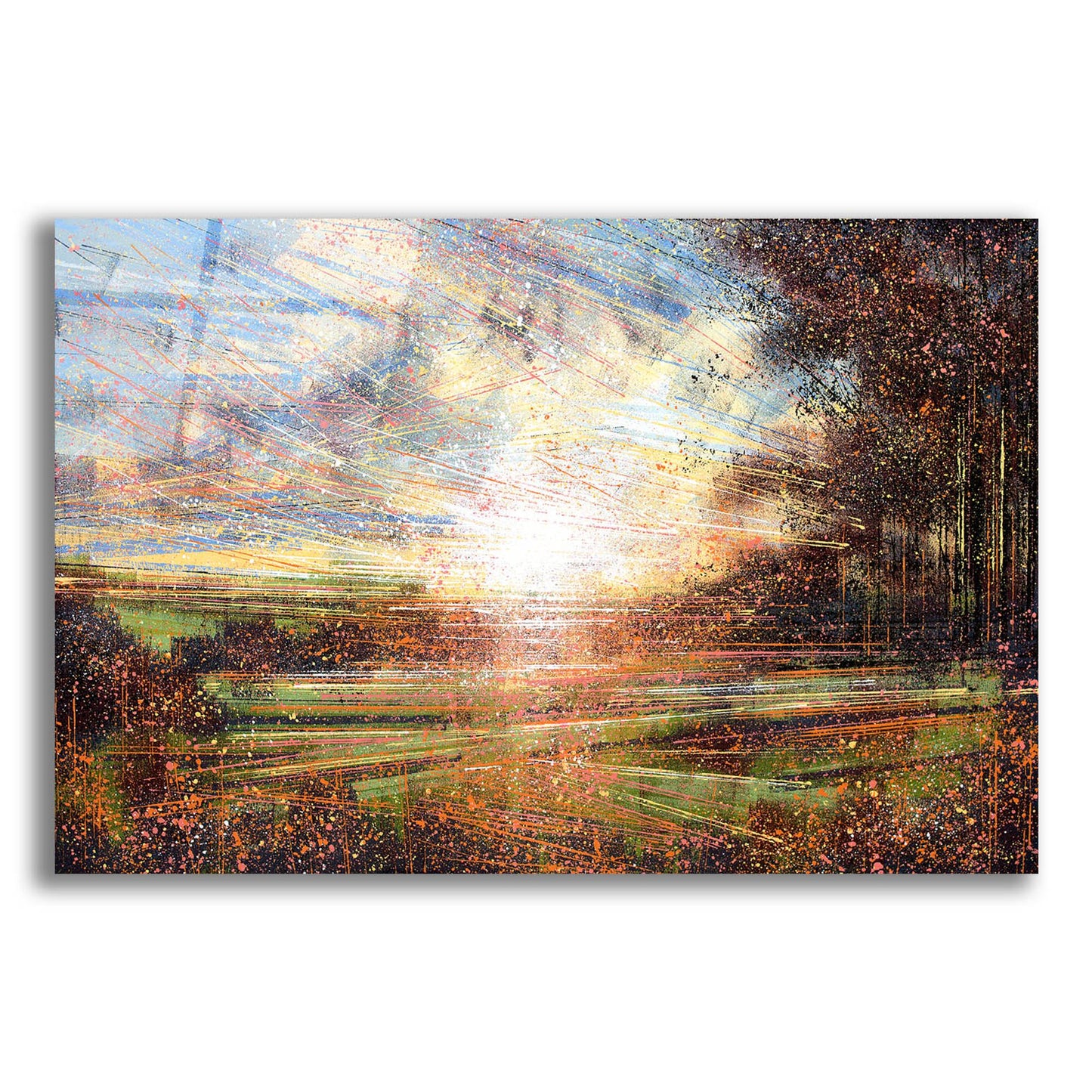 Epic Art 'Autmn Meadow at Sunset' by Marc Todd, Acrylic Glass Wall Art,24x16